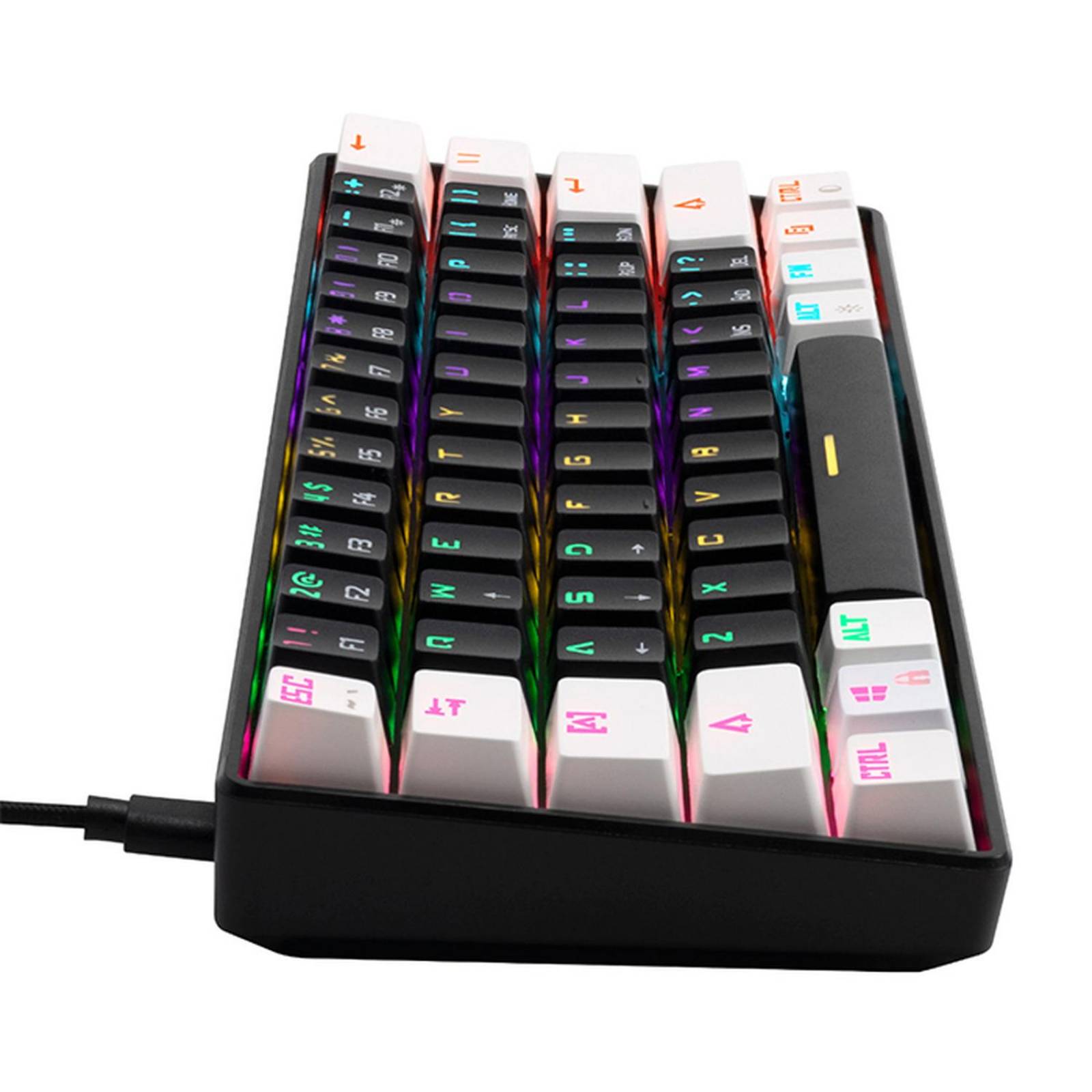 Teclado Gamer Mecanico GAMDIAS AURA GK2 Switch Red USB Iluminacion LED Negro 