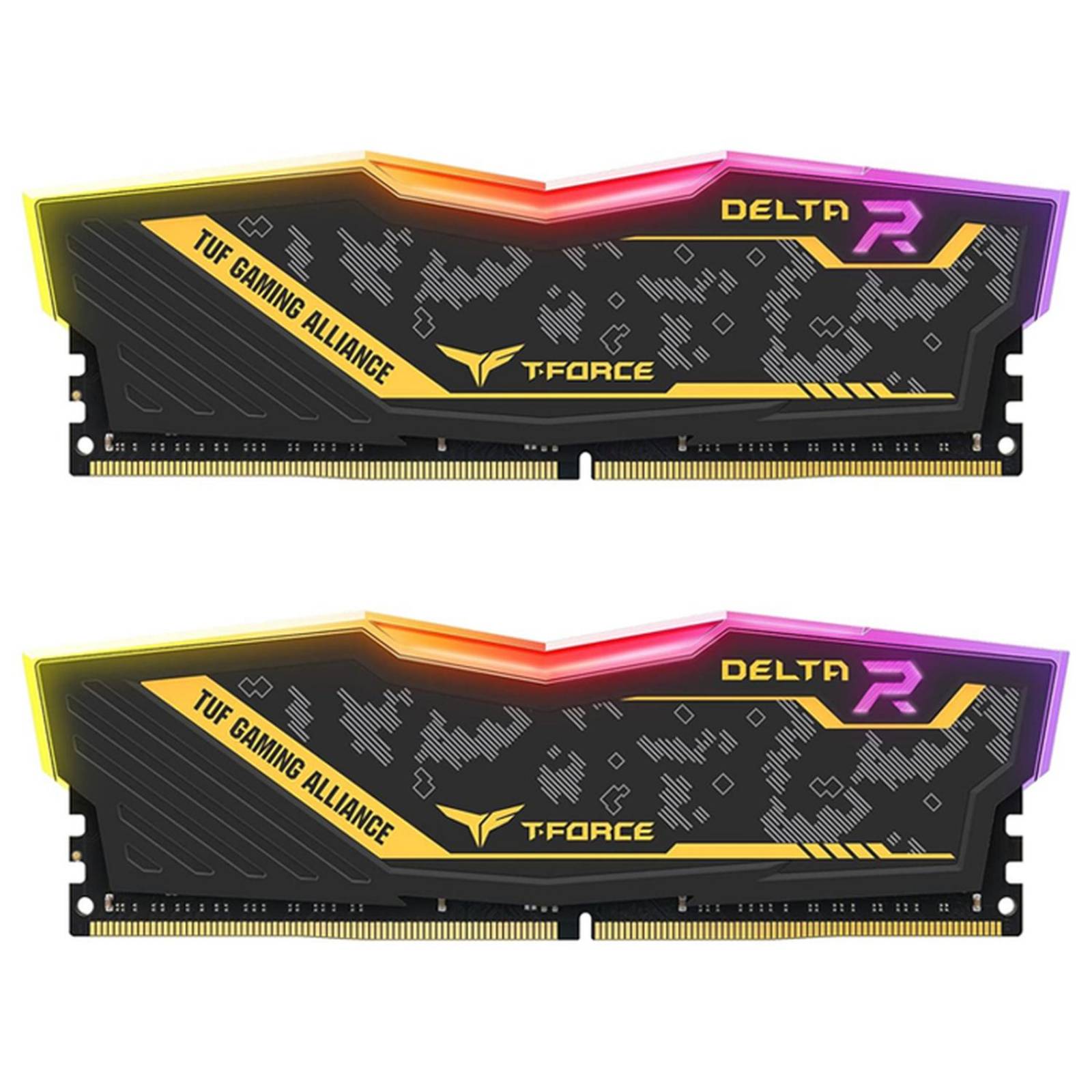 Memoria RAM DDR4 16GB 3200MHz TEAMGROUP T-Force DELTA TUF Gaming RGB 2x8GB TF9D416G3200HC16CDC01