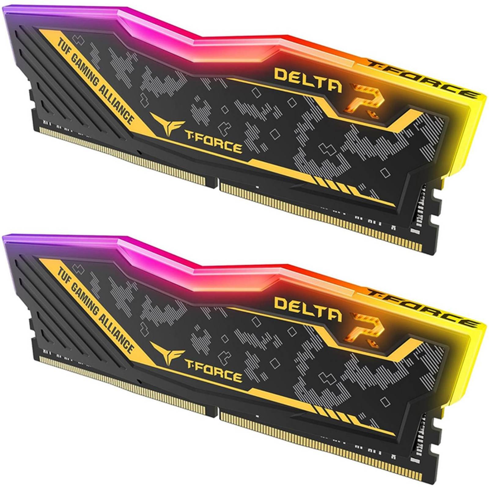 Memoria RAM DDR4 16GB 3200MHz TEAMGROUP T-Force DELTA TUF Gaming RGB 2x8GB TF9D416G3200HC16CDC01
