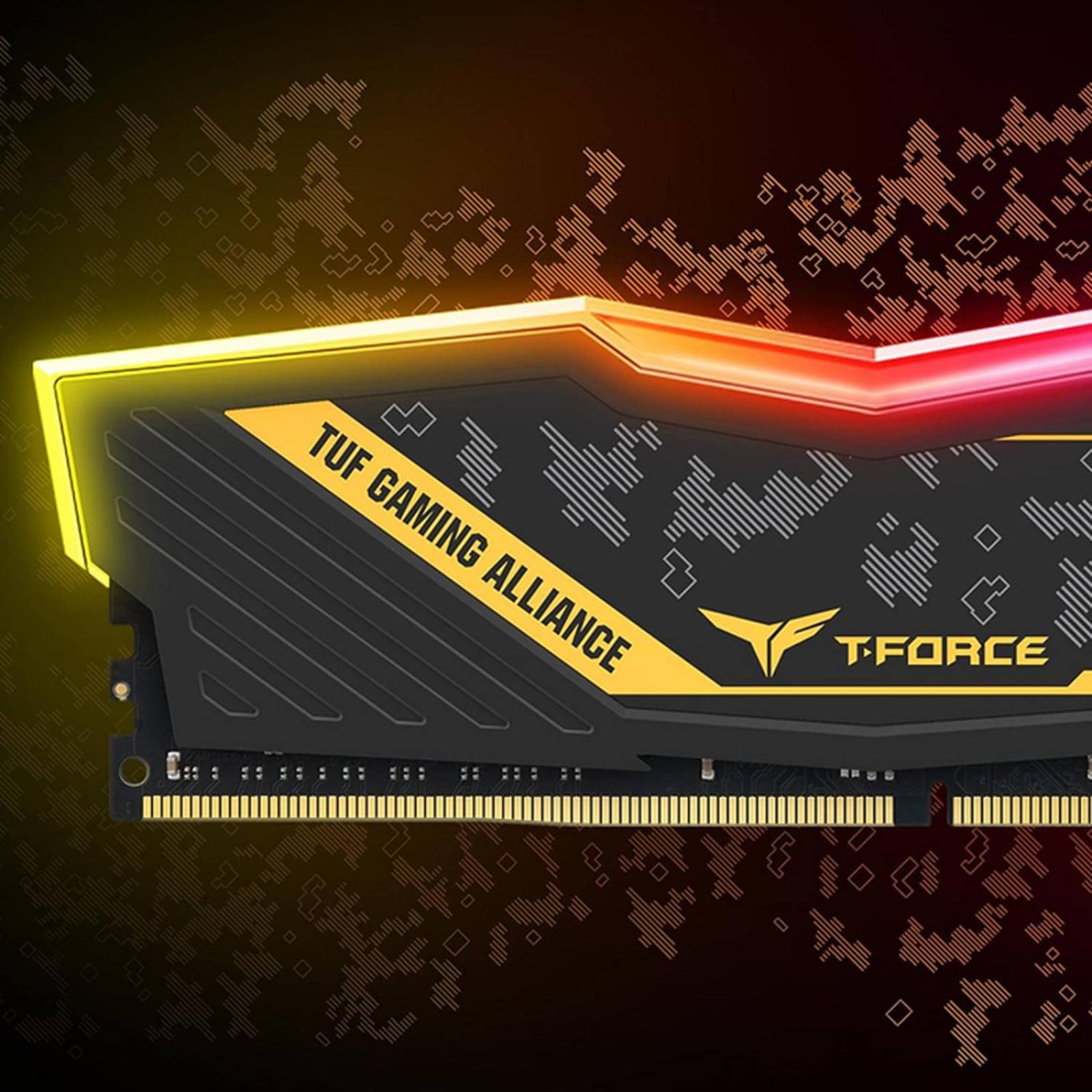 Memoria RAM DDR4 16GB 3200MHz TEAMGROUP T-Force DELTA TUF Gaming RGB 2x8GB TF9D416G3200HC16CDC01