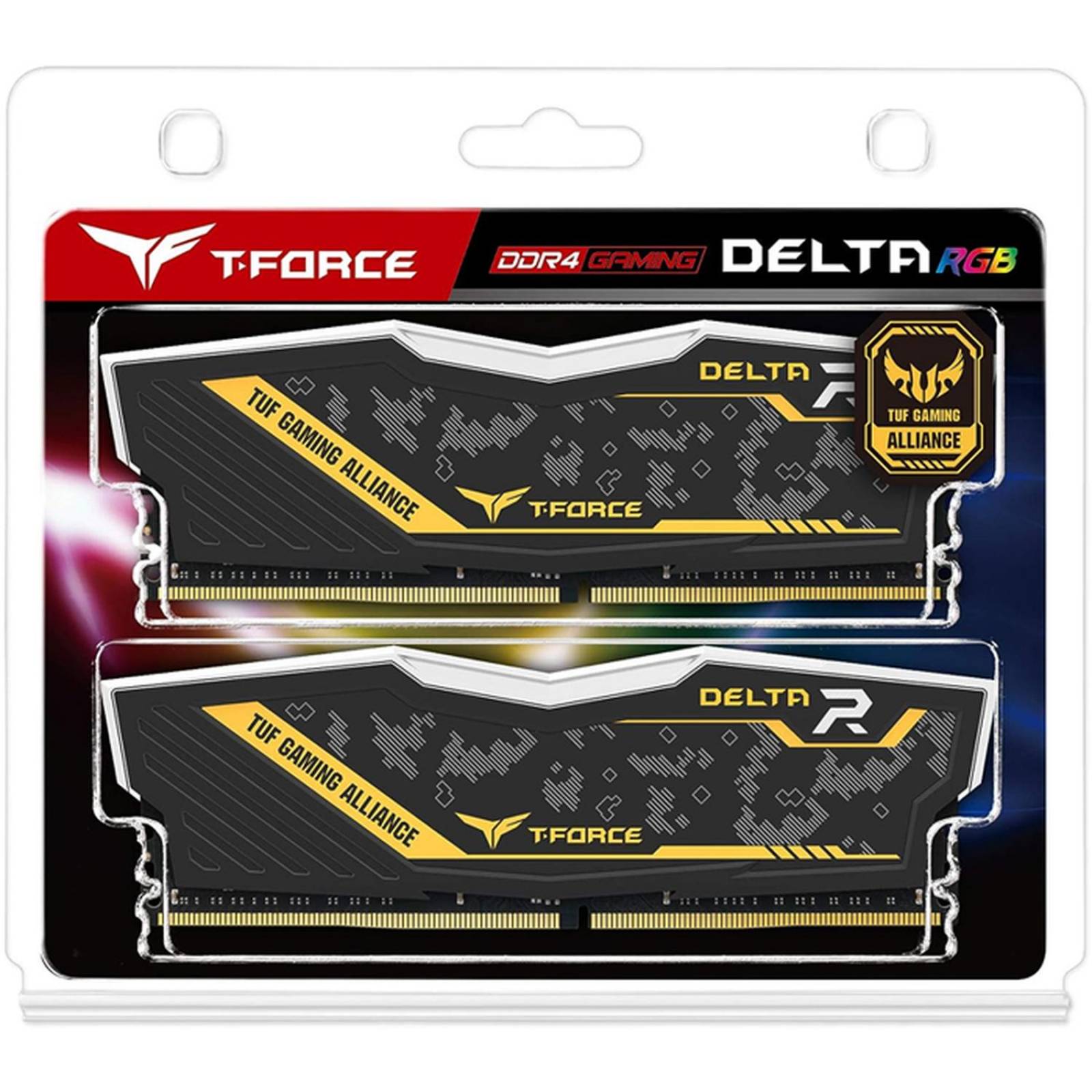 Memoria RAM DDR4 16GB 3200MHz TEAMGROUP T-Force DELTA TUF Gaming RGB 2x8GB TF9D416G3200HC16CDC01