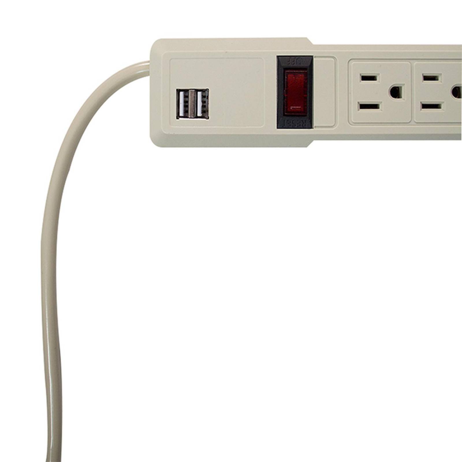 Supresor de Picos SMARTBITT 550 Joules 2 USB 6 Contactos SBSS-550J6USB 