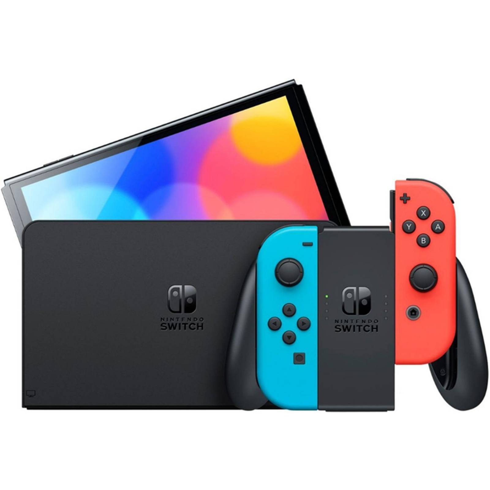 Consola NINTENDO Switch OLED 64GB + Micro SD 256GB Neon Joy-Con