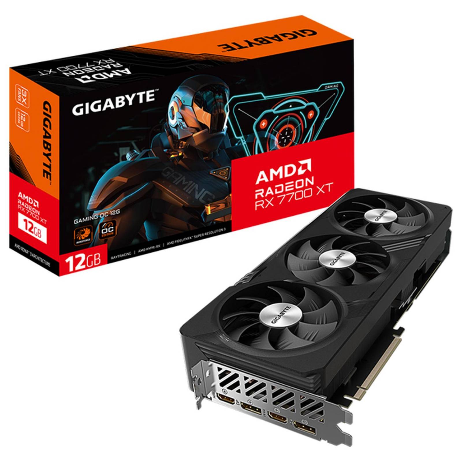 Tarjeta de Video GIGABYTE Radeon RX 7700 XT GAMING OC 12GB GDDR6 GV-R77XTGAMING OC-12GD 