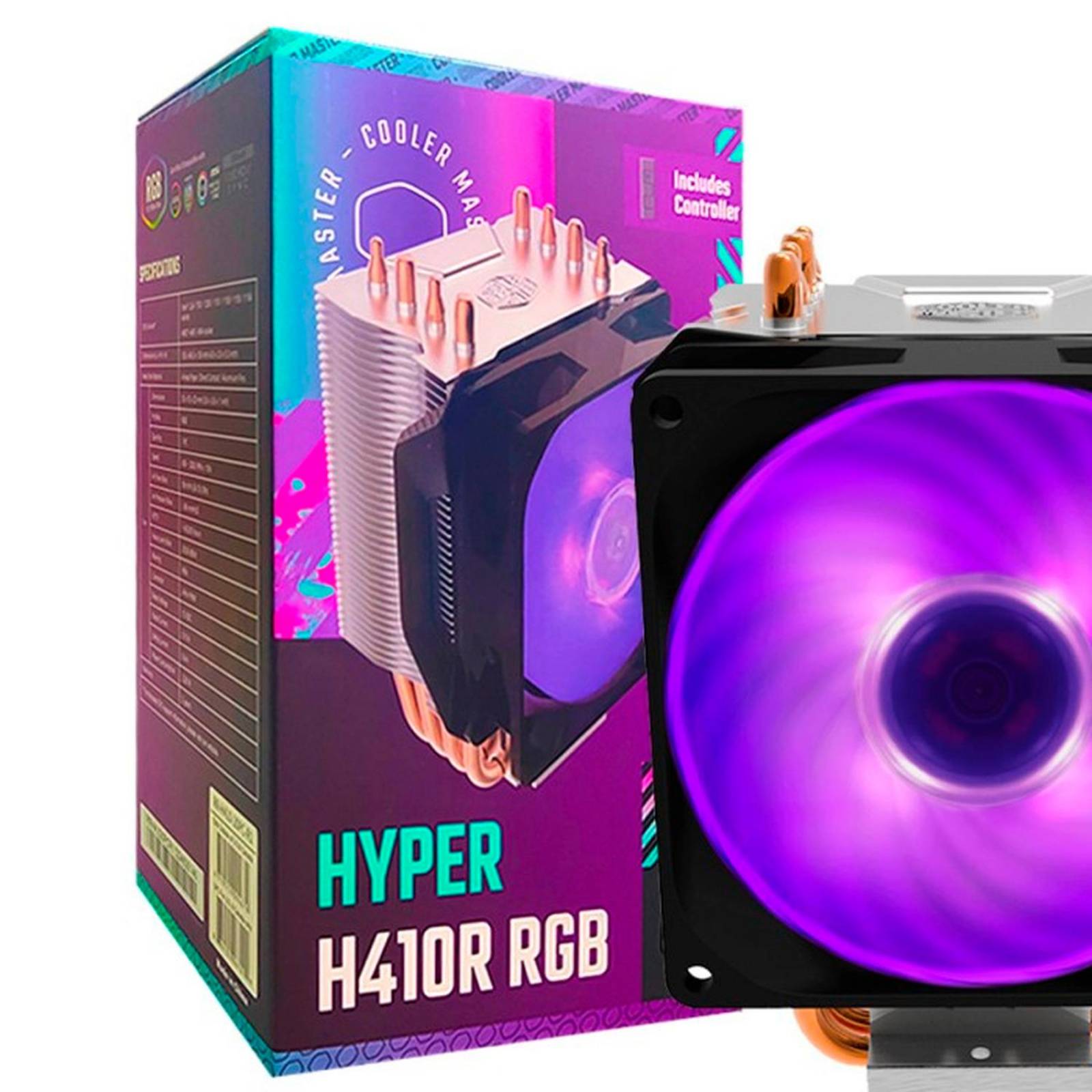 Disipador Gamer COOLER MASTER HYPER H410R RGB Intel LGA 1700 AMD