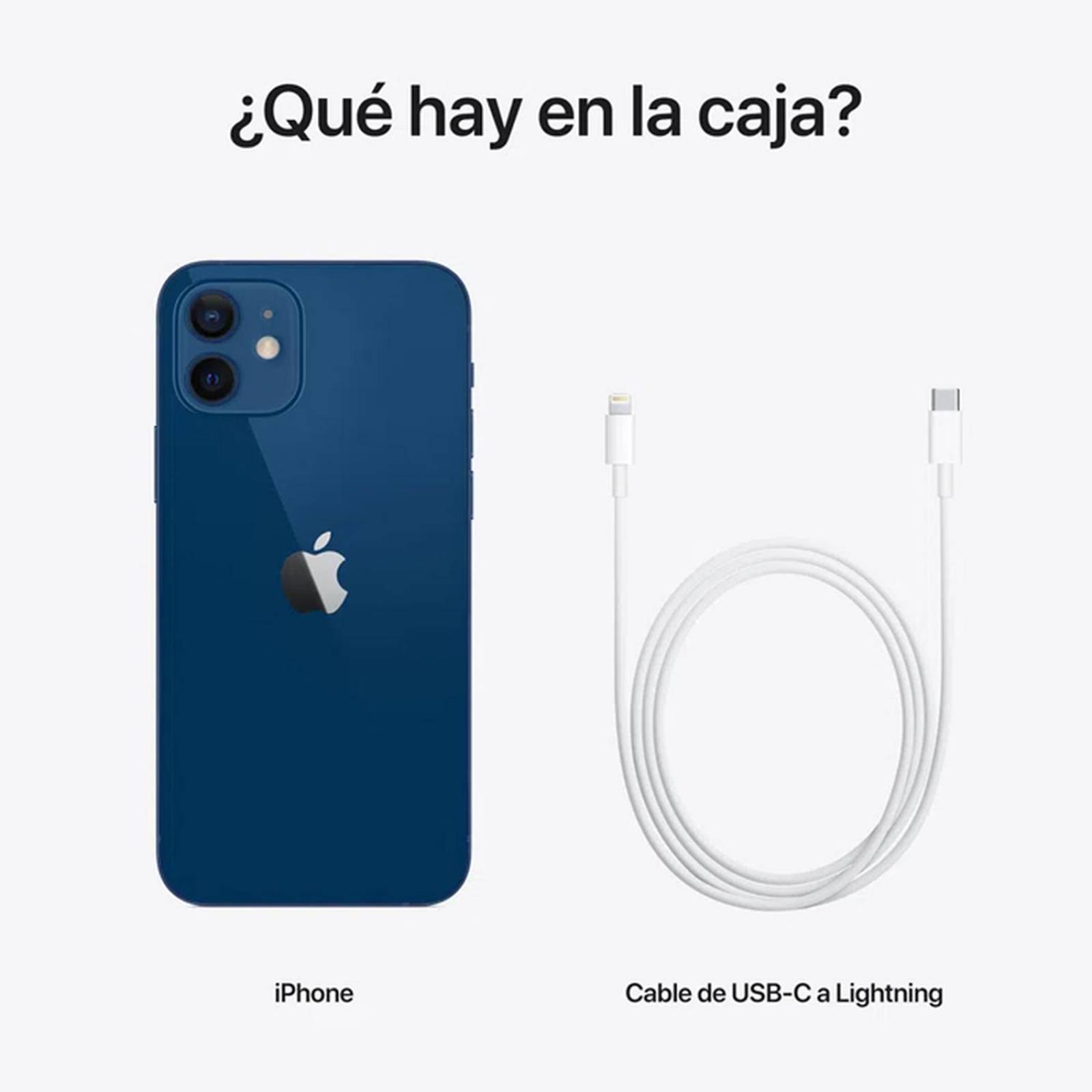 Celular APPLE iPhone 12 128GB OLED Retina 6.1 iOS 14 Azul + Audifonos Reacondicionado 