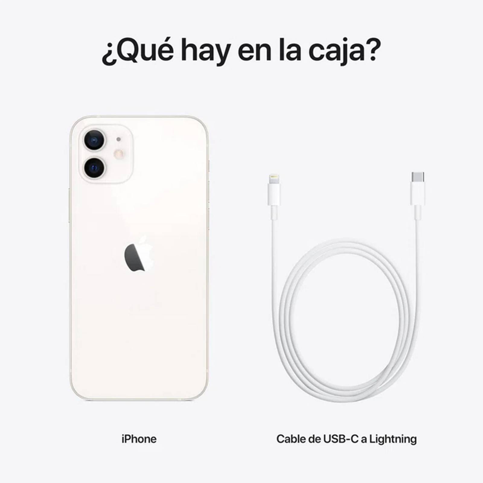 Celular APPLE iPhone 12 128GB OLED Retina 6.1 iOS 14 Blanco + Audifonos Reacondicionado 