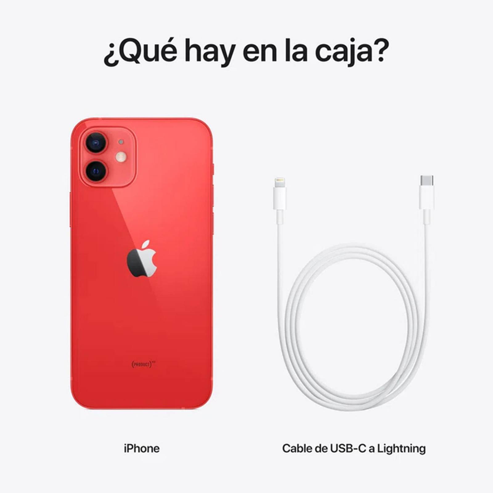Celular APPLE iPhone 12 128GB OLED Retina 6.1 iOS 14 Rojo + Audifonos Reacondicionado 