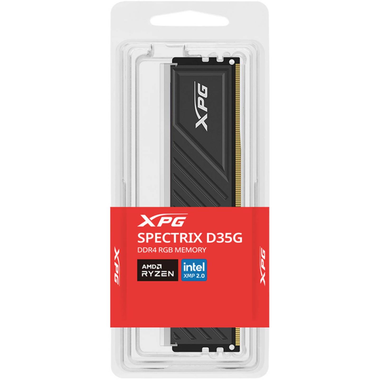 Memoria RAM DDR4 16GB 3200MHz XPG SPECTRIX D35G RGB 1x16GB Negro AX4U320016G16A-SBKD35G 
