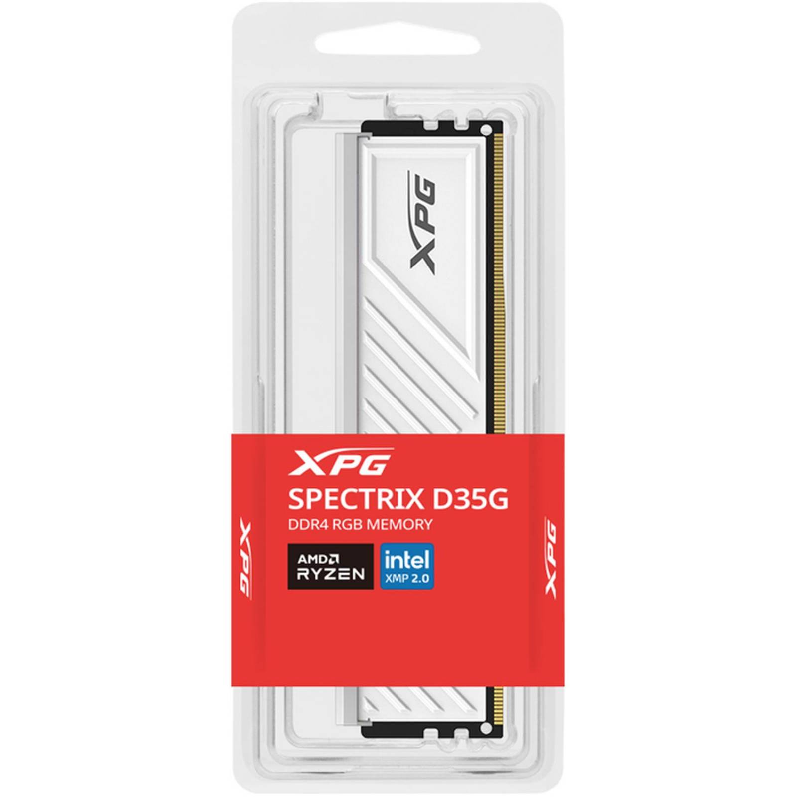 Memoria RAM DDR4 16GB 3200MHz XPG SPECTRIX D35G RGB 1x16GB Blanco AX4U320016G16A-SWHD35G 