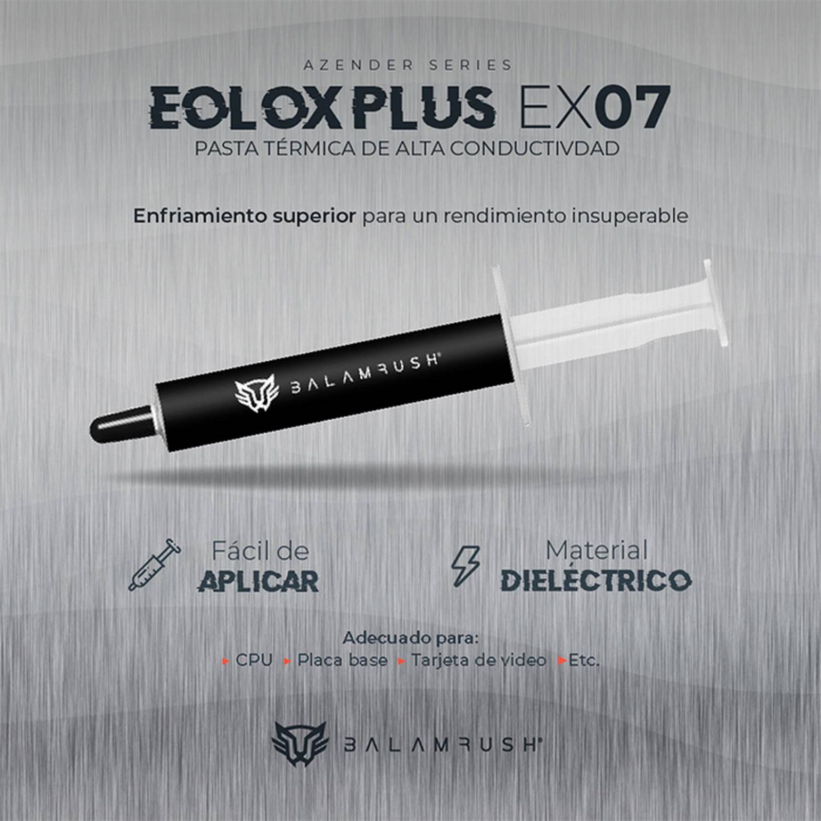 Pasta Termica BALAM RUSH EOLOX PLUSEX07 Gris 2 Gramos aplicador BR-937412 