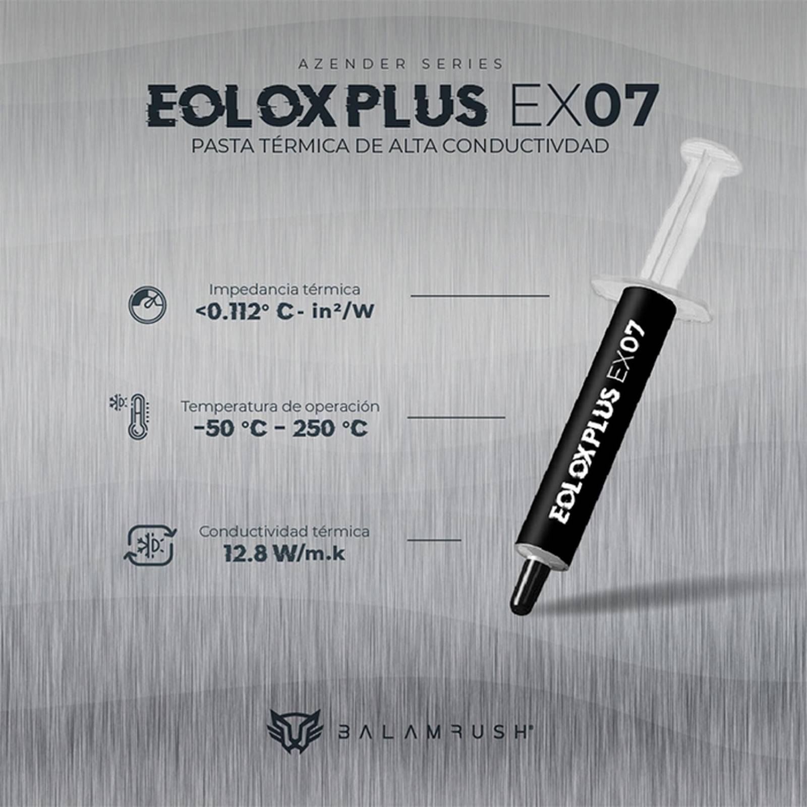 Pasta Termica BALAM RUSH EOLOX PLUSEX07 Gris 2 Gramos aplicador BR-937412 