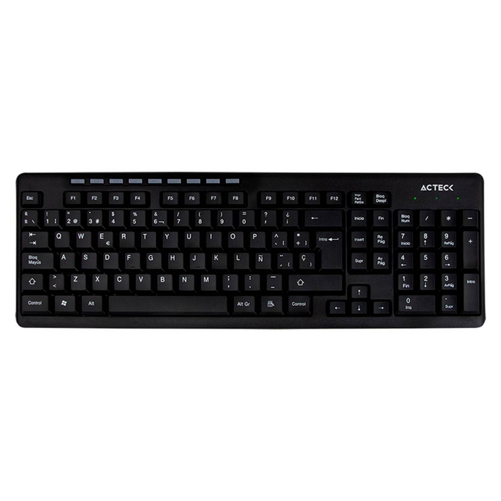 Teclado Acteck Inspire Ti Inalambrico Usb Clasico Negro Ac