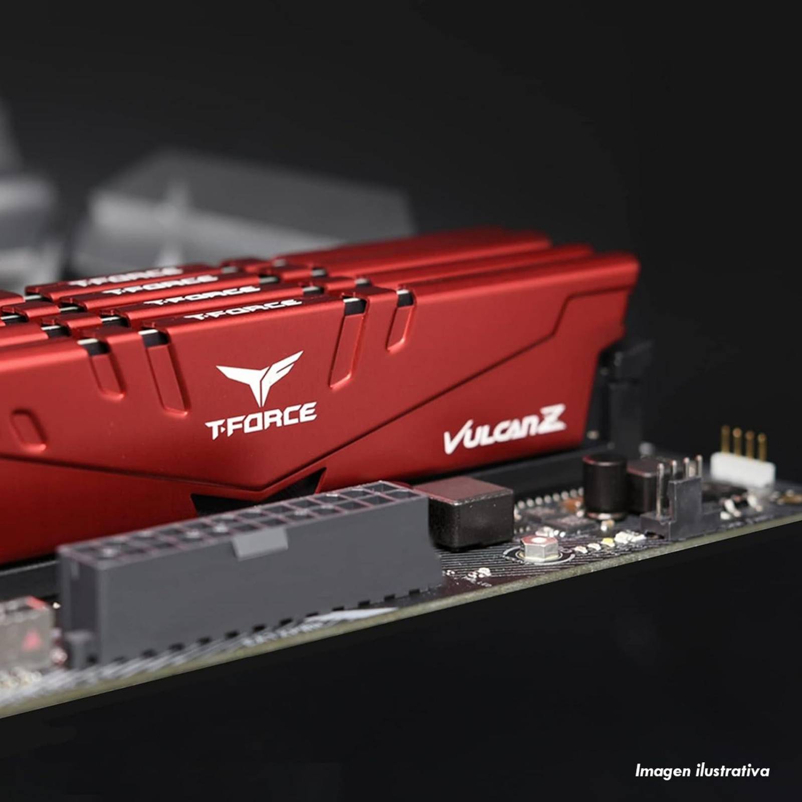 Memoria RAM DDR4 32GB 3200MHz TEAMGROUP T-FORCE VULCAN Z 1x32GB Rojo TLZRD432G3200HC16F01 