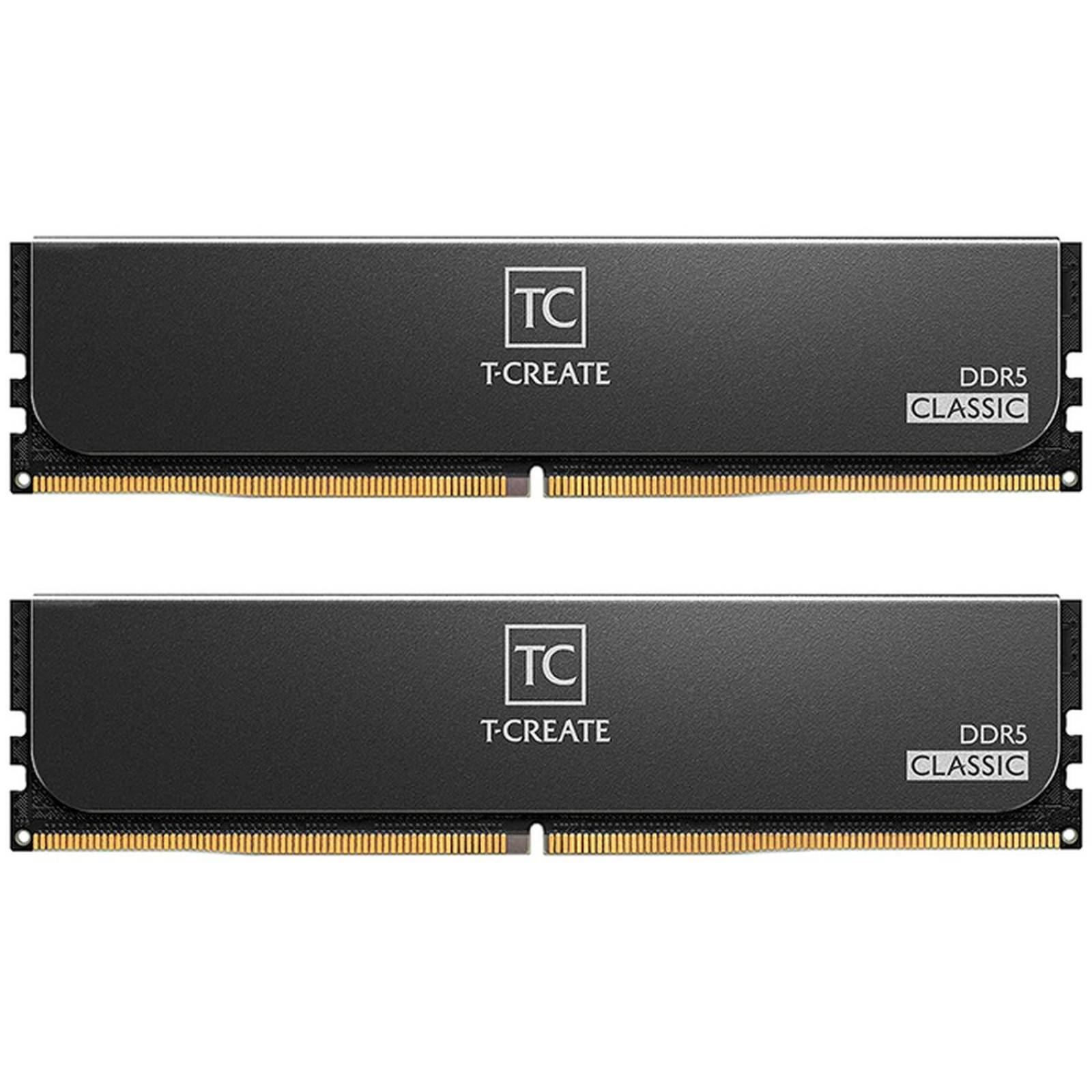 Memoria RAM DDR5 32GB 5600MT/s TEAMGROUP T CREATE 2x16GB Negro CTCCD532G5600HC46DC01 