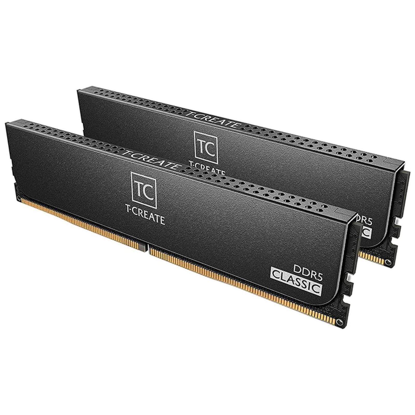 Memoria RAM DDR5 32GB 5600MT/s TEAMGROUP T CREATE 2x16GB Negro CTCCD532G5600HC46DC01 