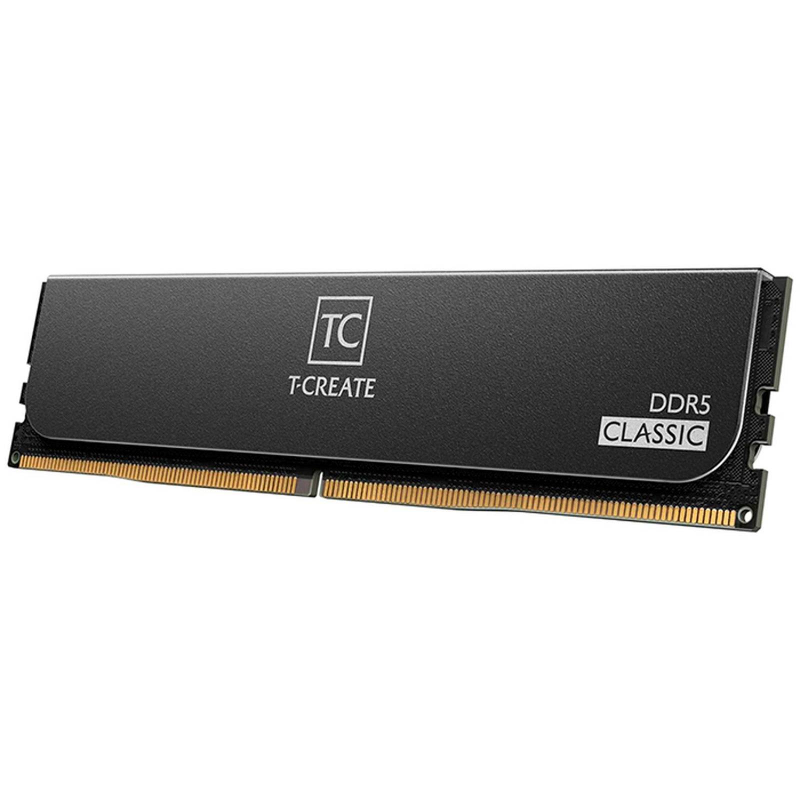 Memoria RAM DDR5 32GB 5600MT/s TEAMGROUP T CREATE 2x16GB Negro CTCCD532G5600HC46DC01 
