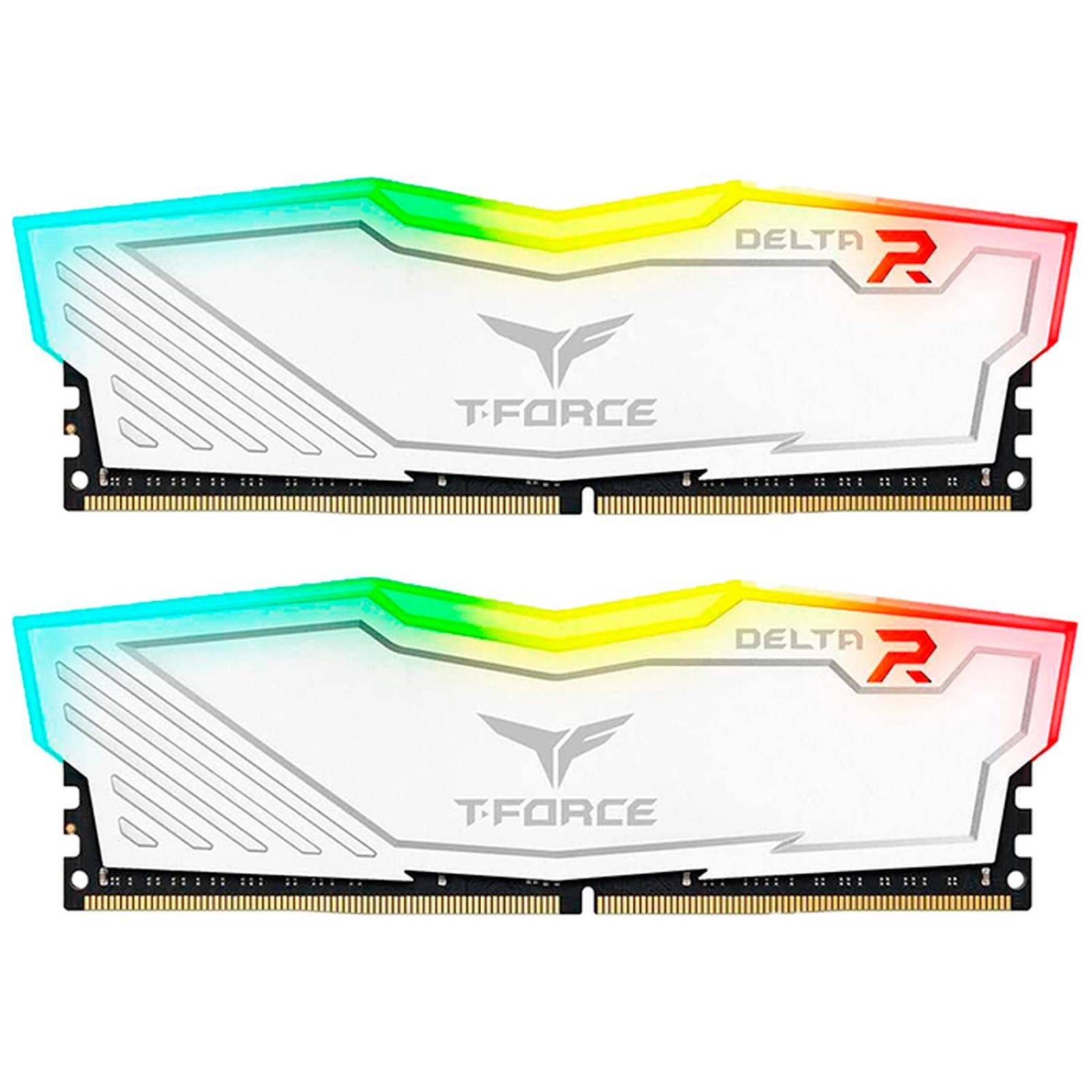 Memoria RAM DDR4 64GB 3200MT/s TEAMGROUP T-FORCE DELTA RGB 2x32GB Blanco TF4D464G3200HC16FDC01