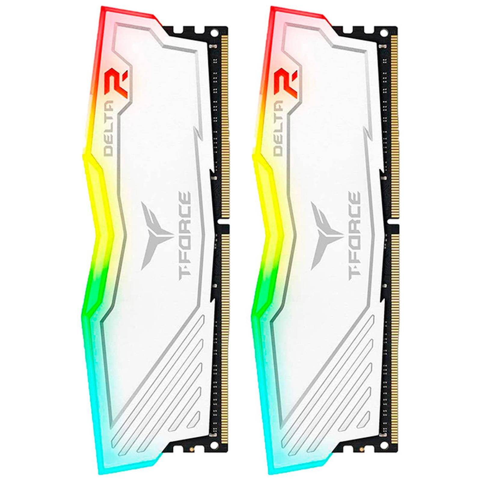 Memoria RAM DDR4 64GB 3200MT/s TEAMGROUP T-FORCE DELTA RGB 2x32GB Blanco TF4D464G3200HC16FDC01