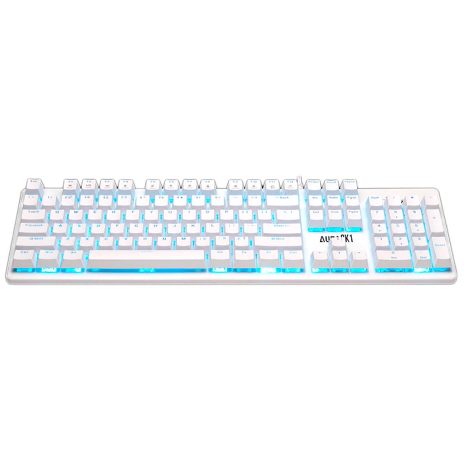 Teclado Gamer Mecanico GAMDIAS AURA GK1 Switch Red USB Iluminacion LED Blanco 