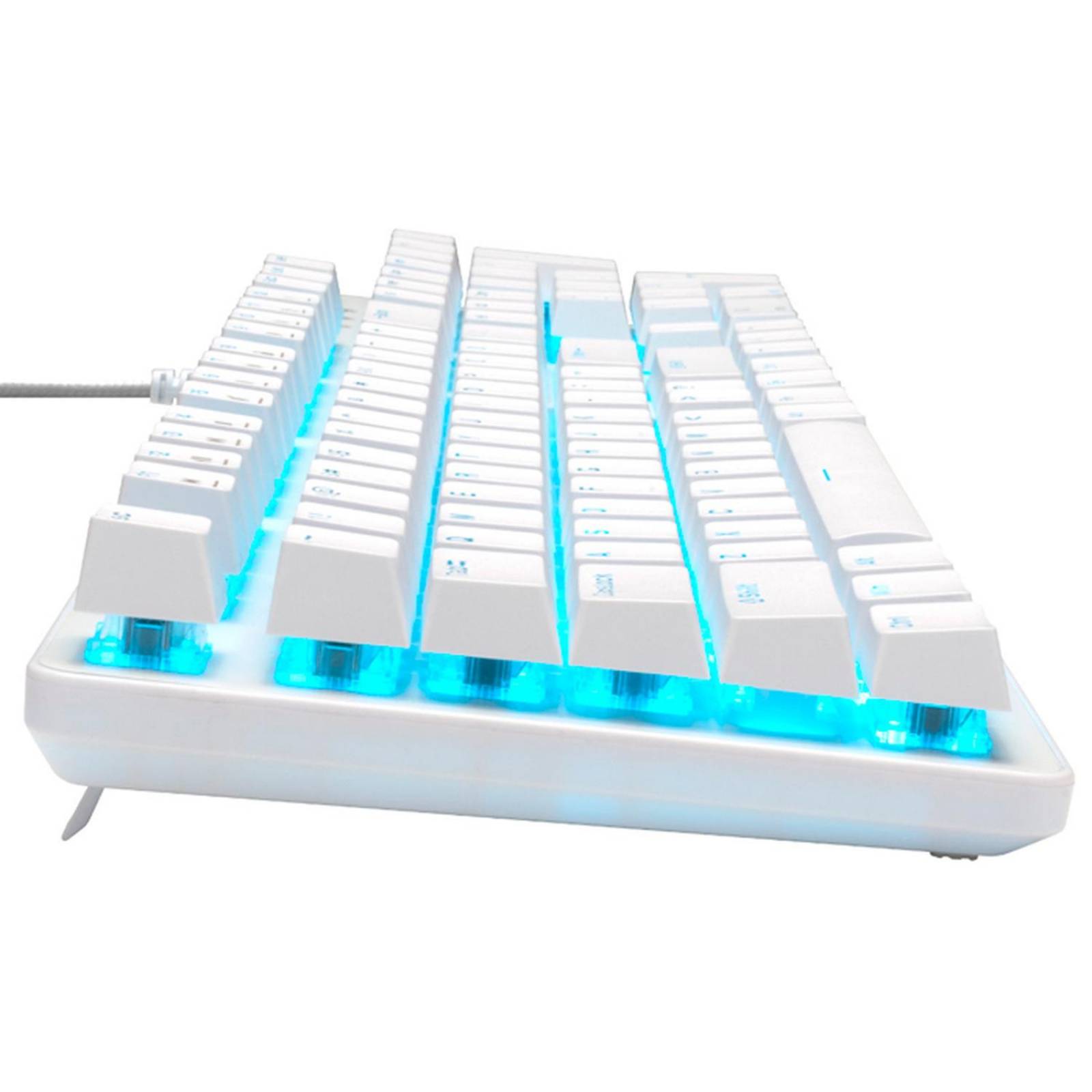 Teclado Gamer Mecanico GAMDIAS AURA GK1 Switch Red USB Iluminacion LED Blanco 