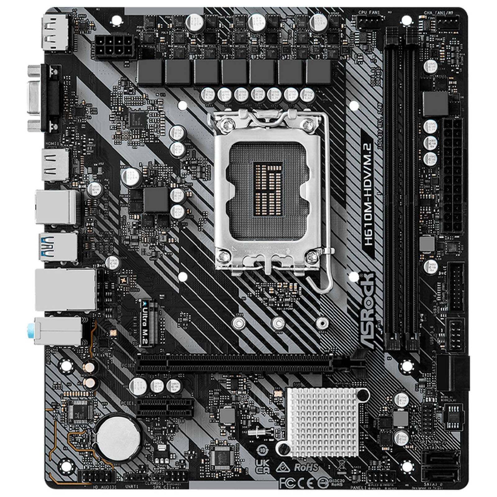 Tarjeta Madre ASROCK H610M-HDV/M.2 R2.0 Intel 1700 DDR4 Micro ATX