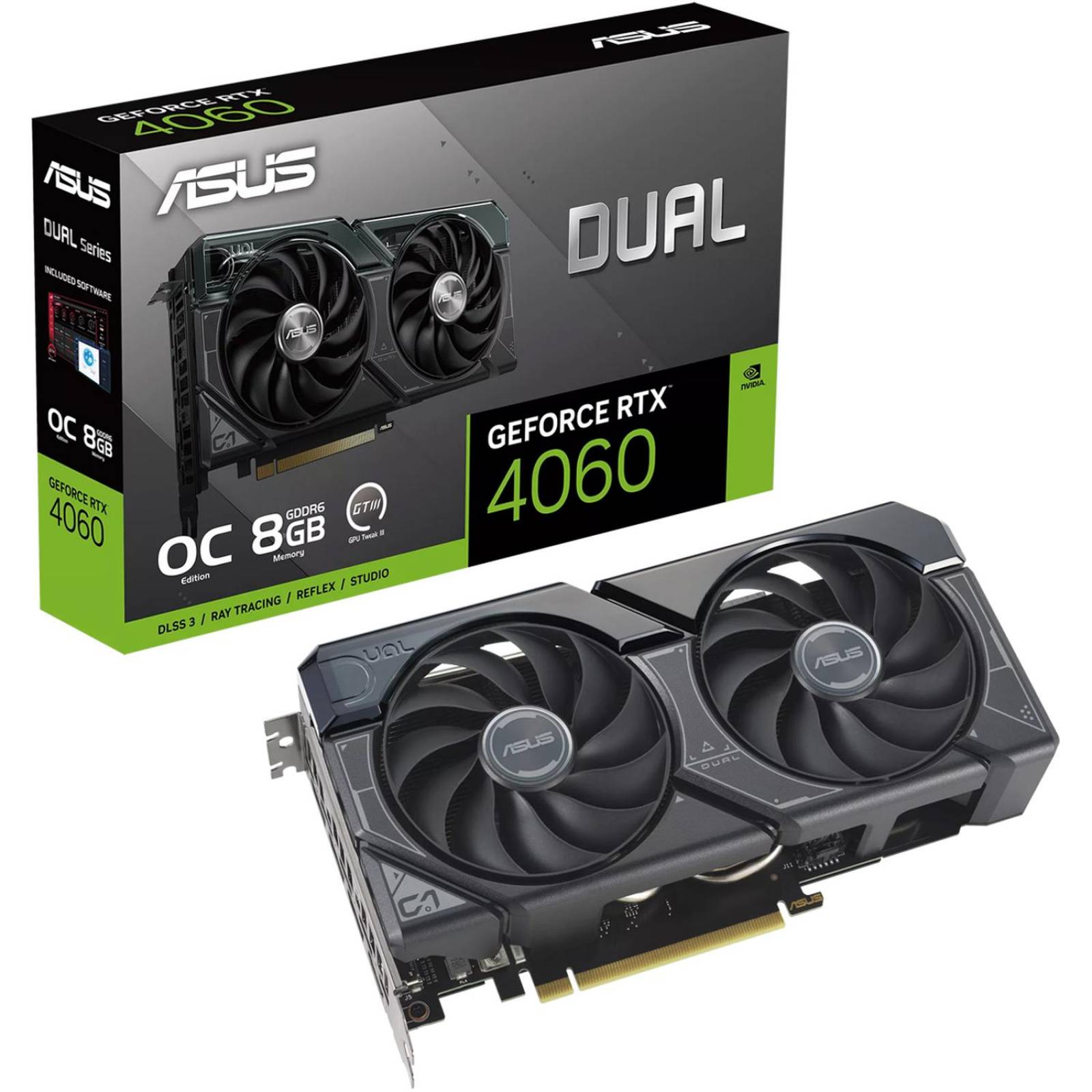 Tarjeta de Video ASUS Dual GeForce RTX 4060 OC Edition 8GB GDDR6 DUAL-RTX4060-O8G