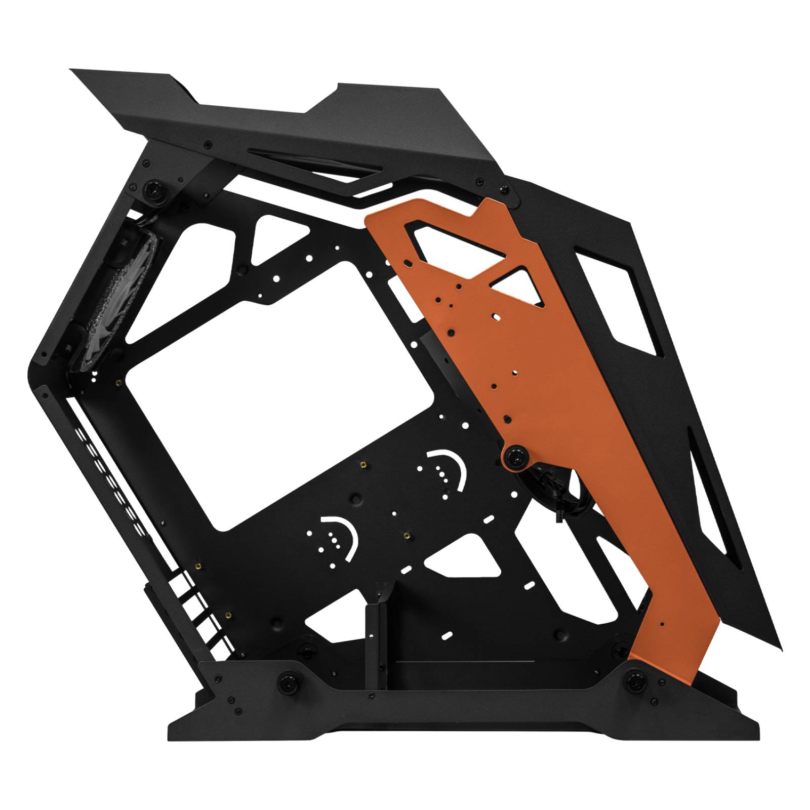 Gabinete Gamer XTREME PC GAMING XZGAIRBO Micro ATX 3 FAN ARGB Cristal Templado Negro/Naranja 