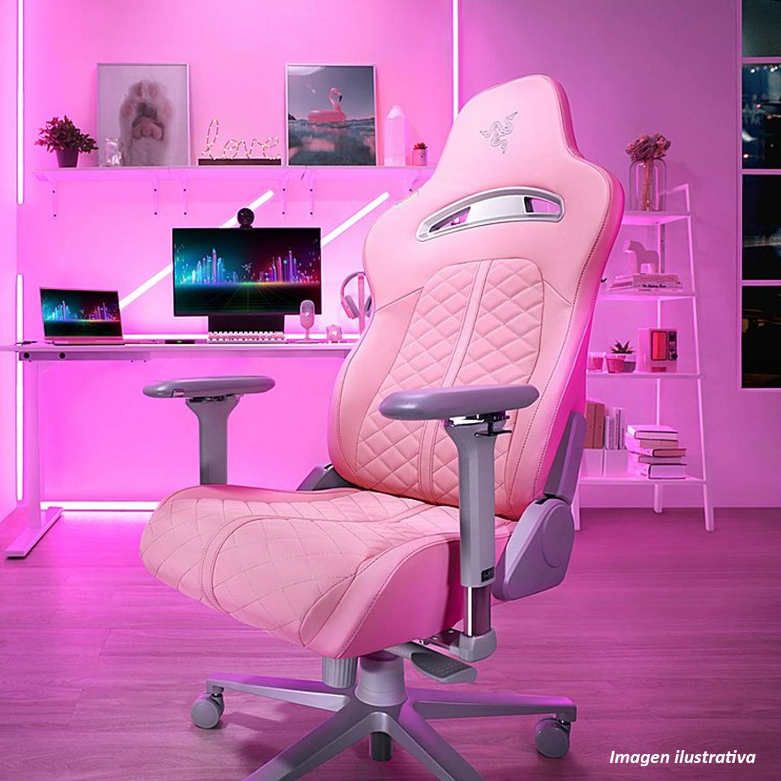 Silla Gamer RAZER Enki Reposabrazos 4D Clase 4 136kg Quartz RZ38-03720200-R3U1 