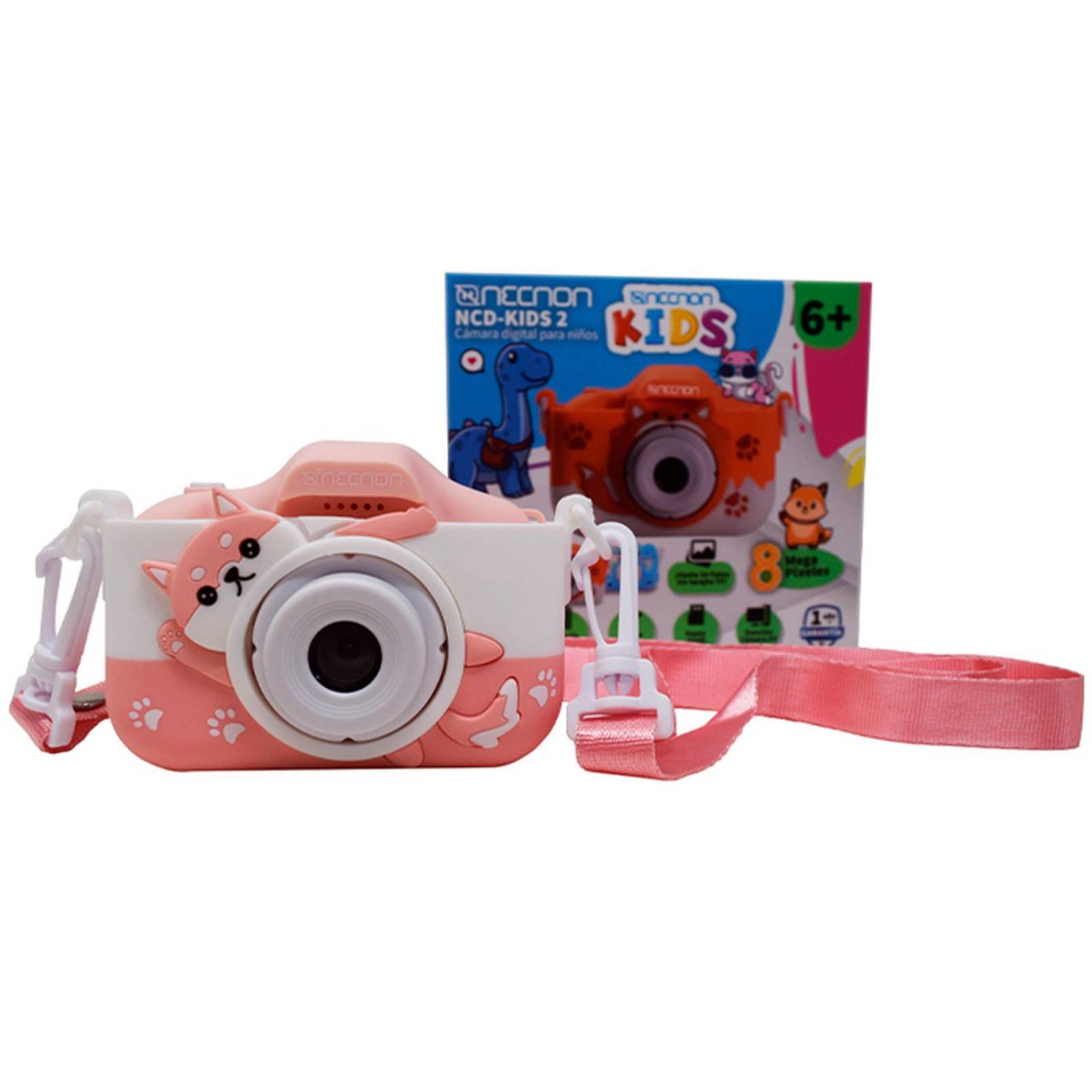 Camara Digital KIDS NECNON NCD-KIDS2 8MP Contra Golpes Gato + Micro SD 32GB NBCKN404GA-V2 