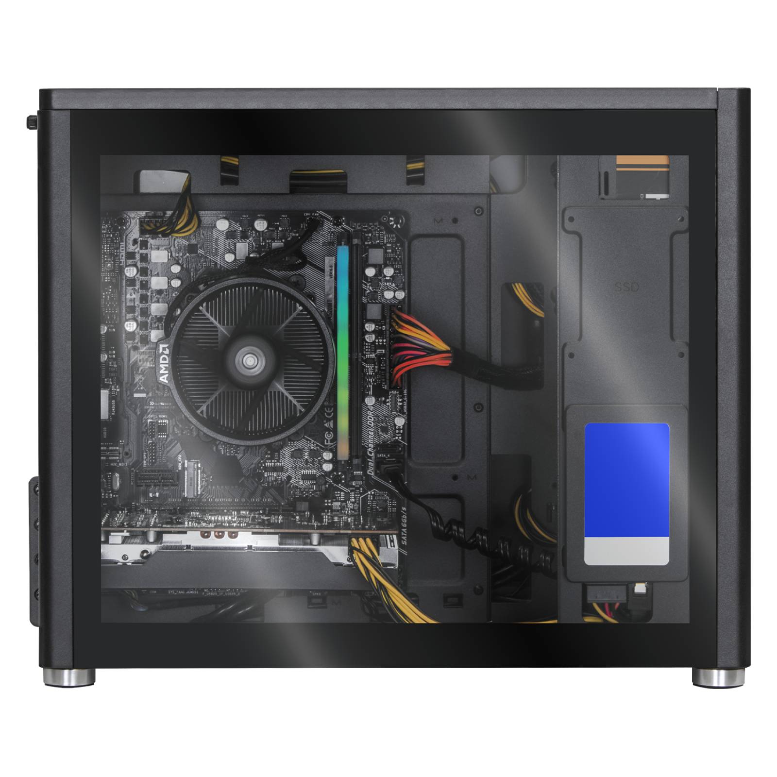 Xtreme PC Gaming AMD Radeon RX 6600 Ryzen 5 5500 16GB SSD 500GB Monitor 23.8 144Hz WIFI Grey 