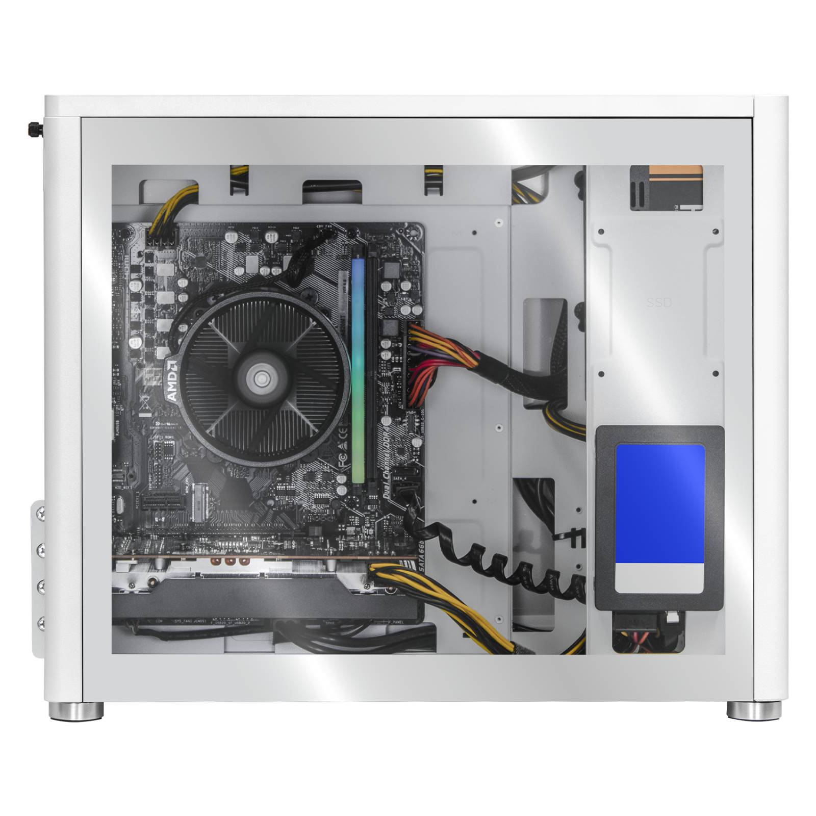 Xtreme PC Gaming AMD Radeon RX 6600 Ryzen 5 5500 16GB SSD 500GB Monitor 23.8 144Hz WIFI White 