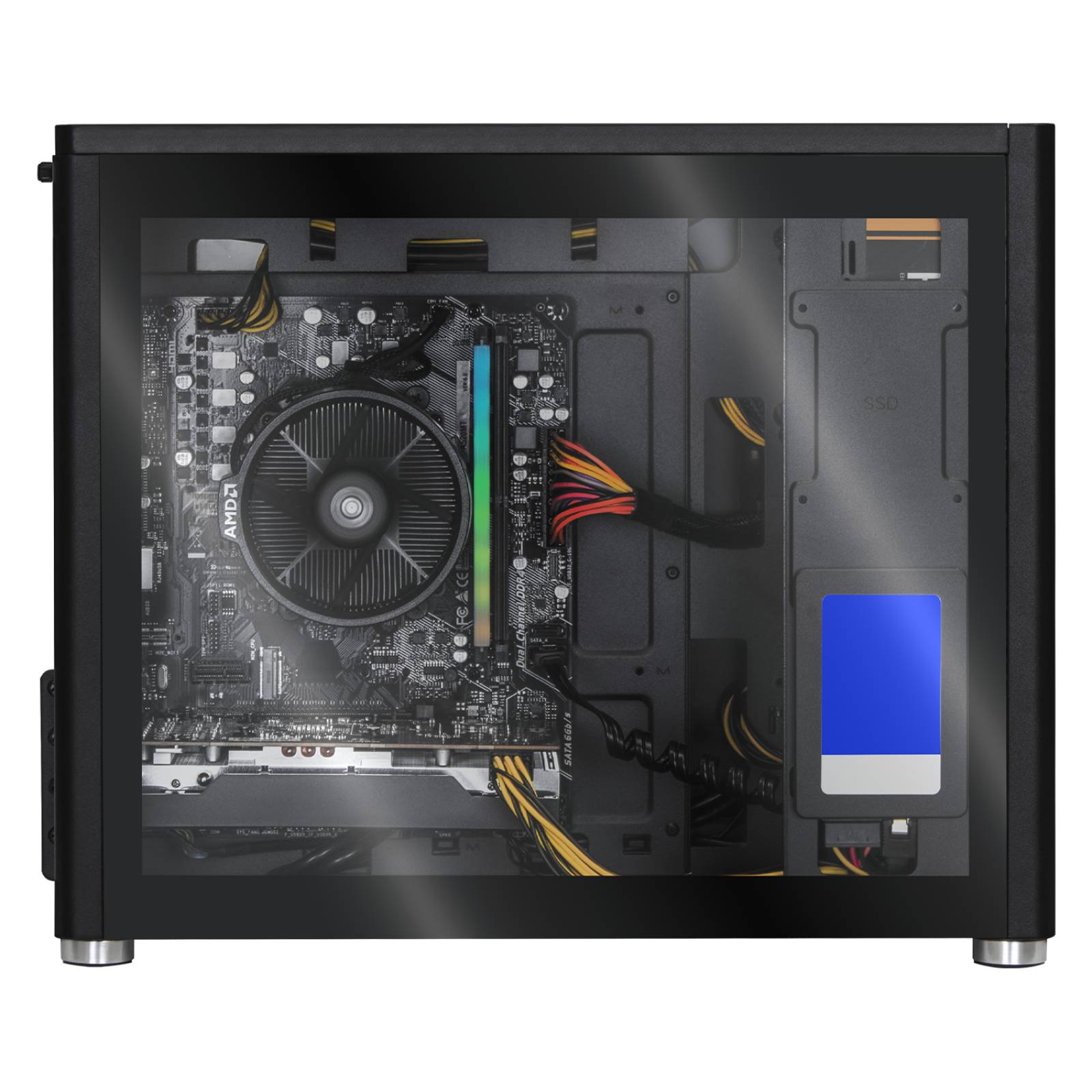 Xtreme PC Gaming AMD Radeon RX 6600 Ryzen 5 5500 16GB SSD 500GB Monitor 23.8 144Hz WIFI Black 