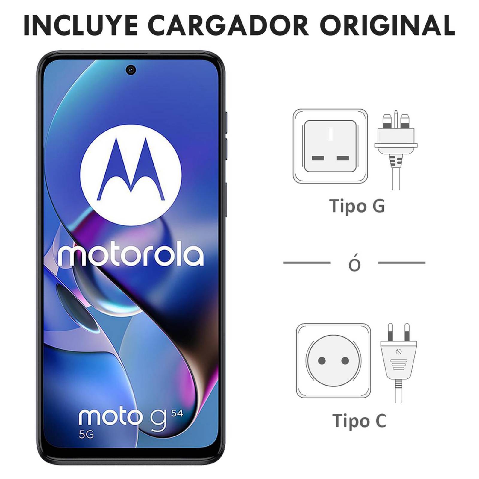 Celular MOTOROLA Moto G54 5G 8GB 256GB 6.5" FHD+ 120 Hz 50 MP Azul Indigo Internacional 