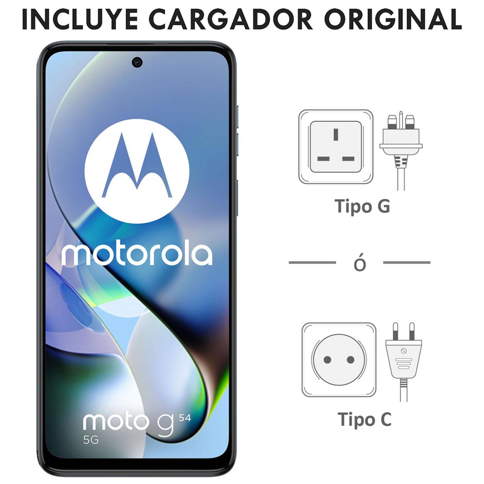 Celular MOTOROLA Moto G54 5G 8GB 256GB 6.5" FHD+ 120 Hz 50 MP Azul Artico Internacional 