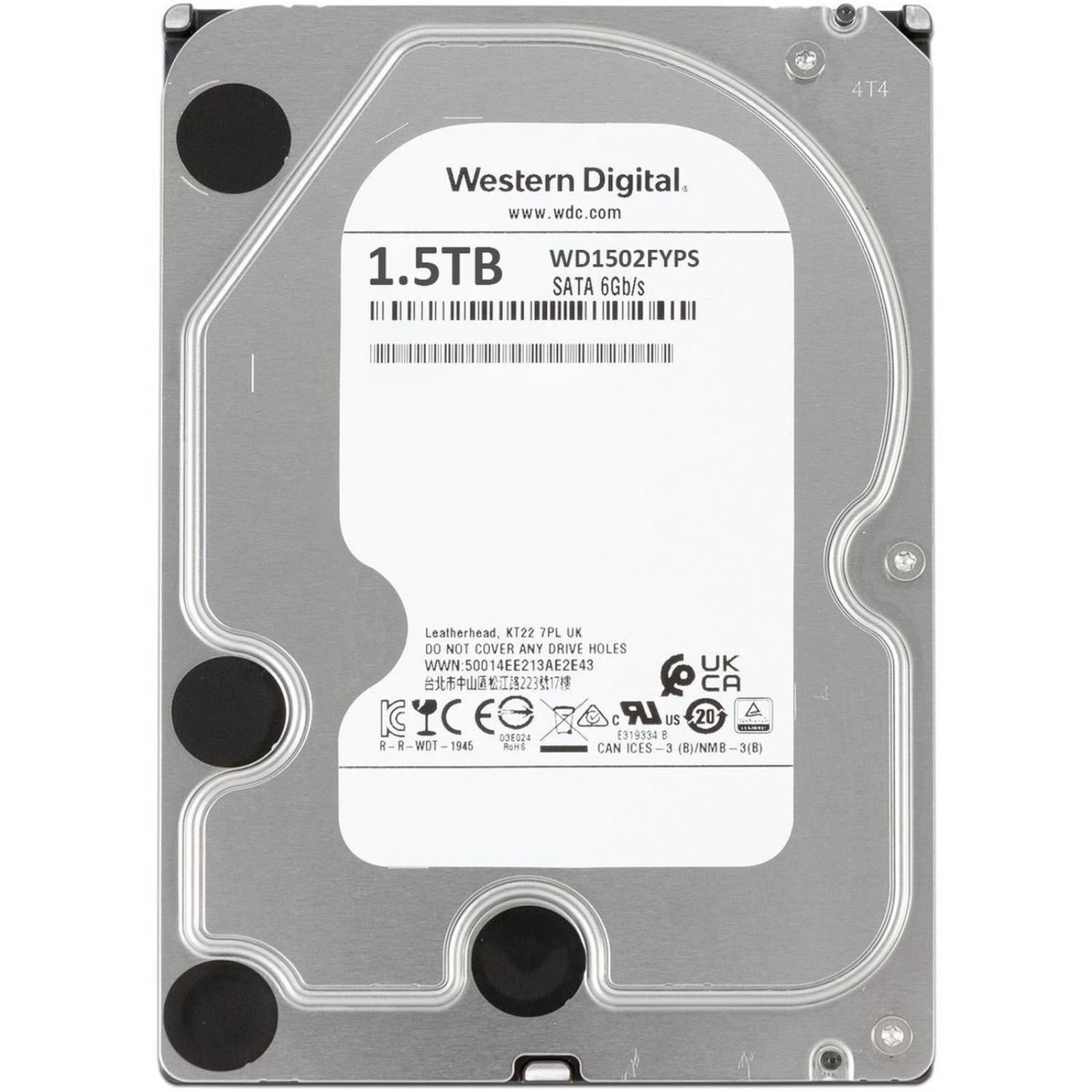 Disco Duro Interno 1.5TB WESTERN DIGITAL WD1502FYPS 3.5 SATA III 5400RPM Reacondicionado