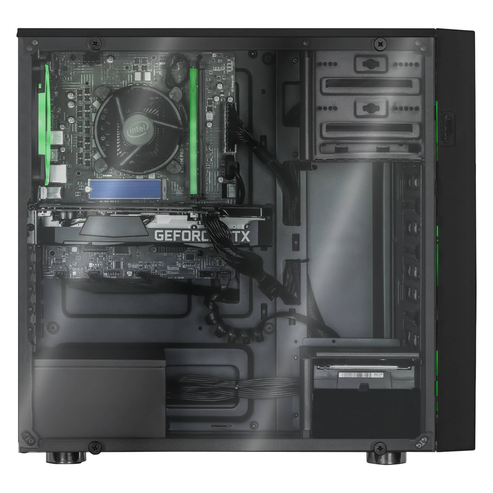 Xtreme PC Gaming Geforce RTX 3060 Intel Core I7 10700F 16GB SSD 500GB 2TB WIFI Black 