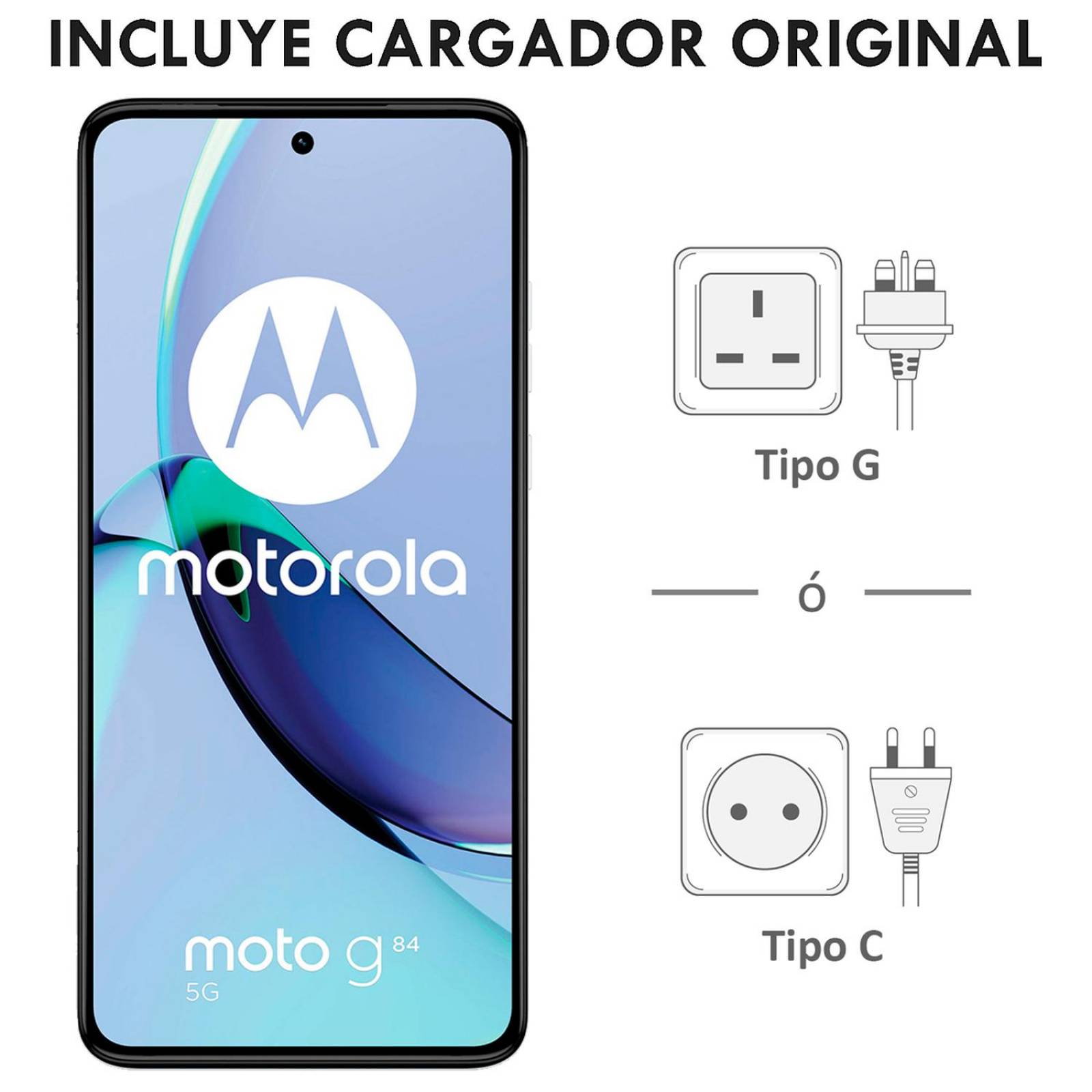 Celular MOTOROLA Moto G84 5G 12GB 256GB 6.5" FHD+ 120 Hz 50 MP Azul Marshmallow + Audifonos 