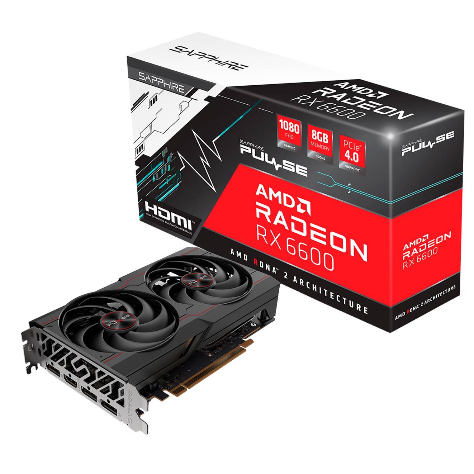 Tarjeta de Video SAPPHIRE PULSE Radeon RX 6600 8GB GDDR6 11310-01-20G 