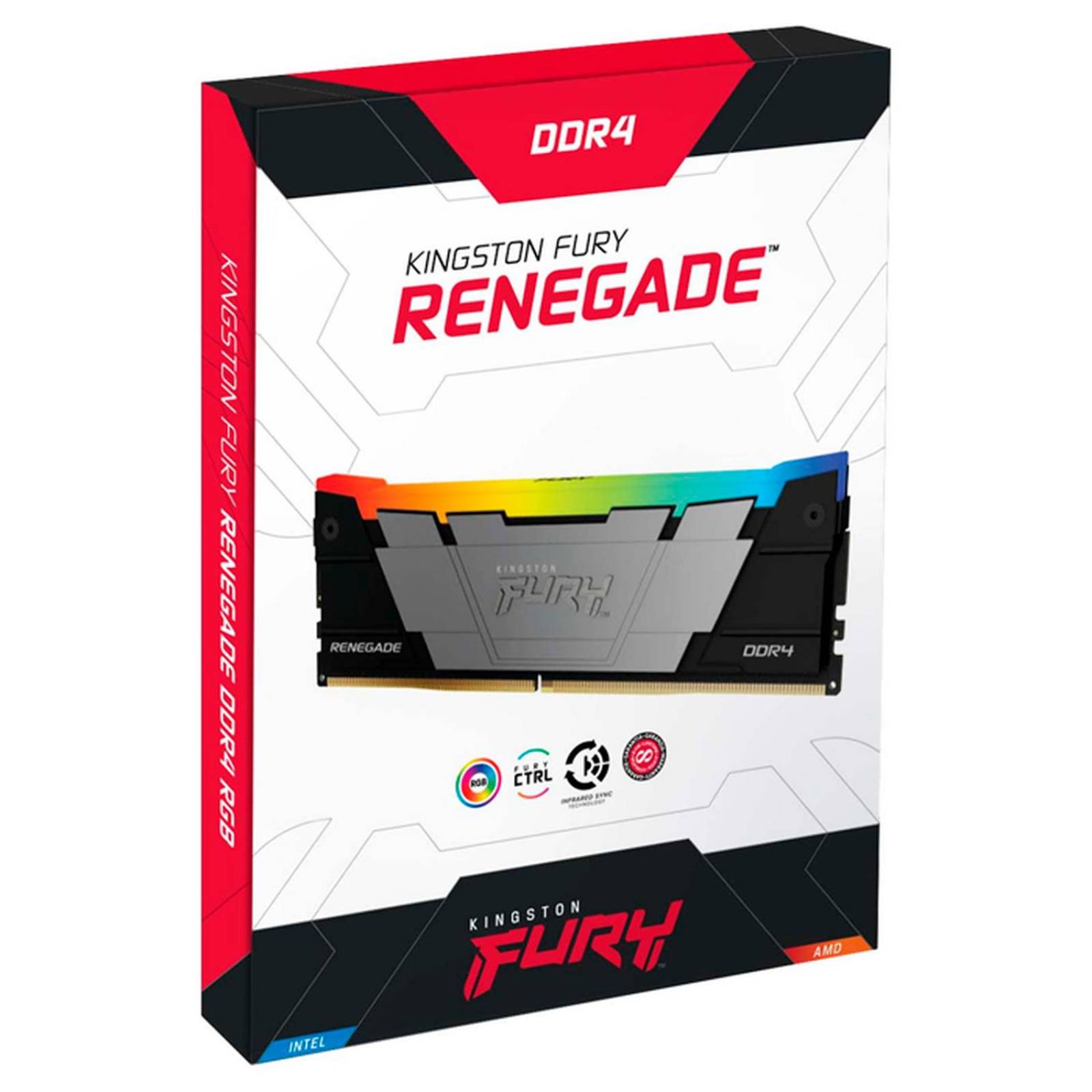Memoria RAM DDR4 8GB 3200MHz KINGSTON FURY RENEGADE RGB Negro KF432C16RB2A/8 