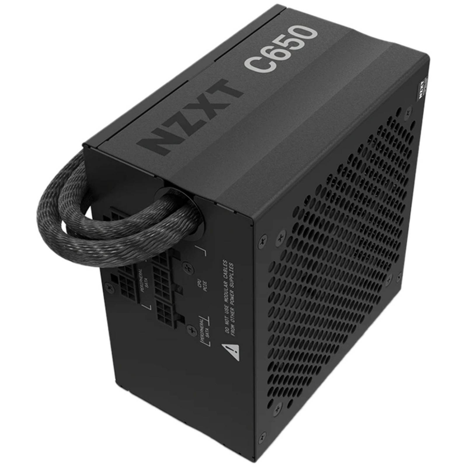 Fuente de Poder PC 650W Gamer NZXT C650 80 Plus Bronze Semimodular PA-6B1BB-US