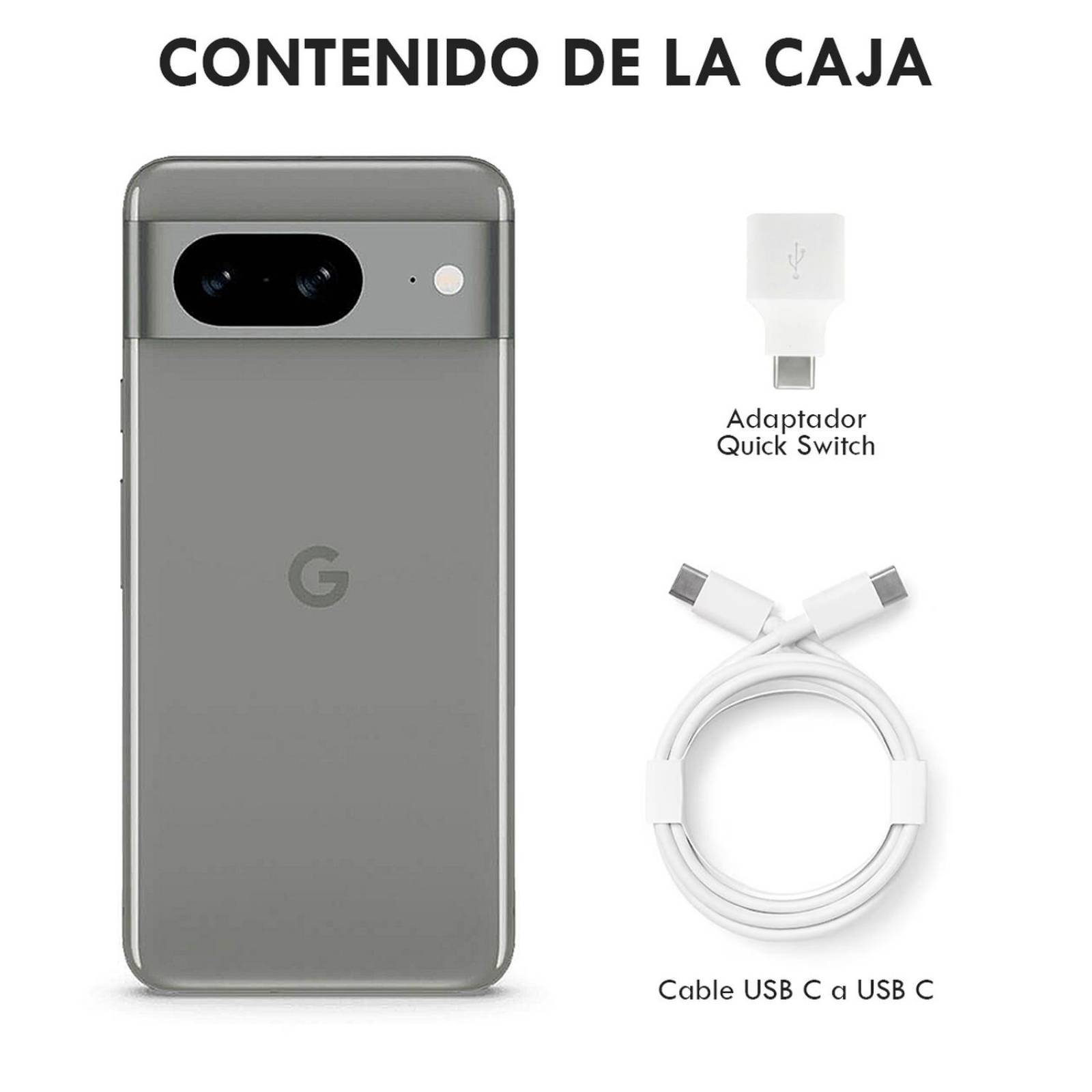 Celular GOOGLE Pixel 8 8GB 128GB 50MP OLED 6.2" 120Hz 5G Hazel + Audifonos 