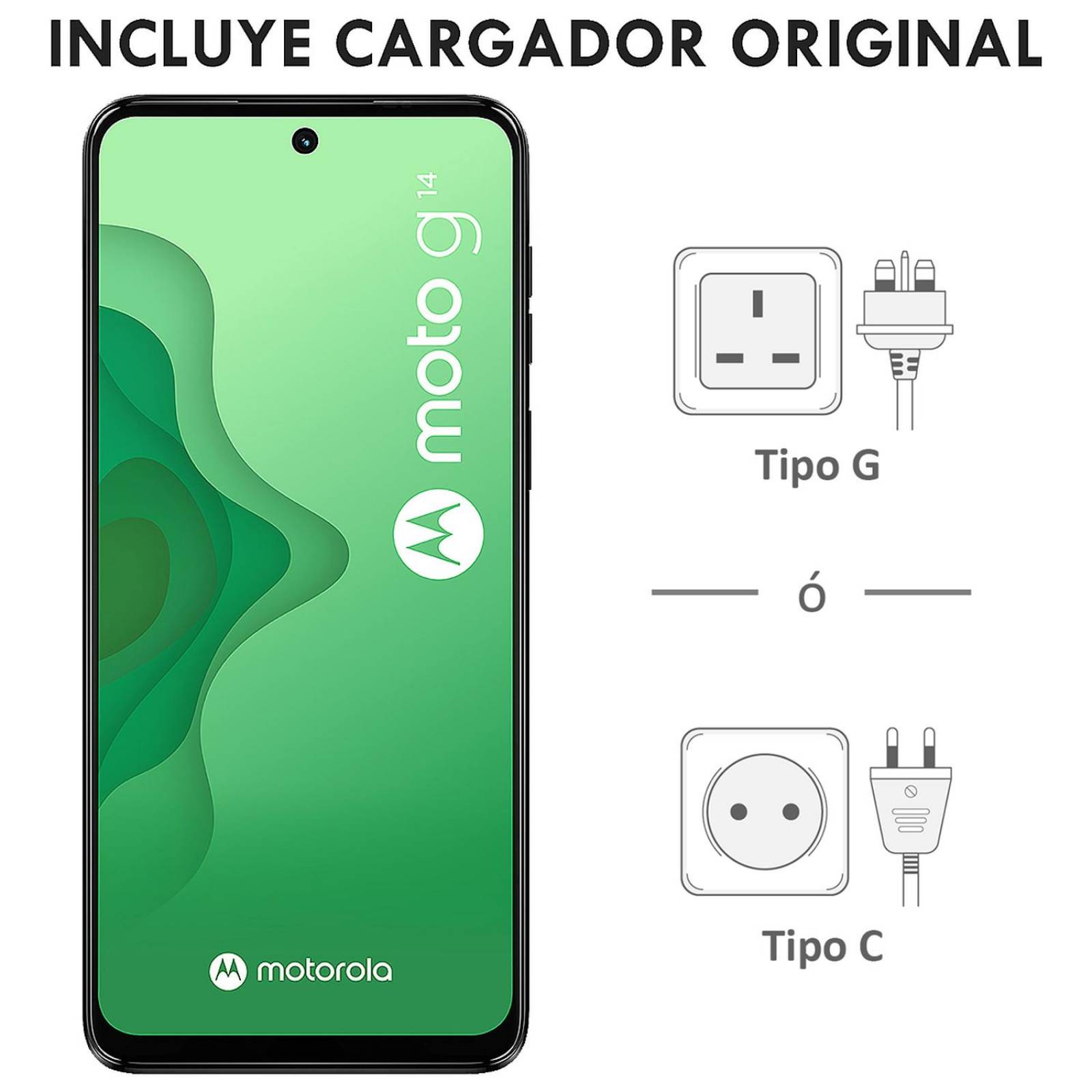 Celular MOTOROLA Moto G14 4G 4GB 128GB 6.5" FHD+ 60 Hz 50 MP Gris + Audifonos Internacional 