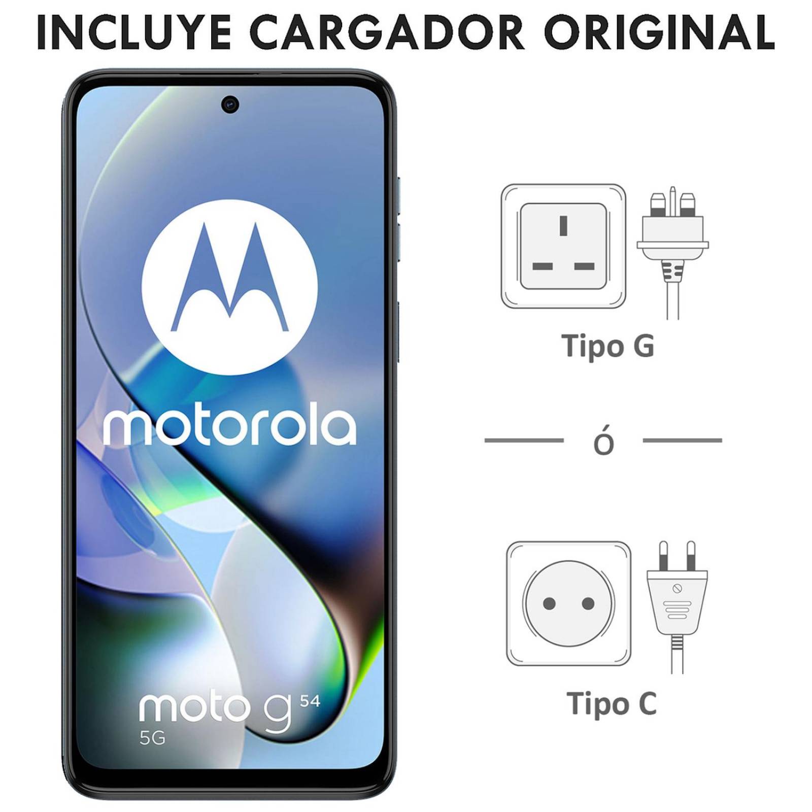 Celular MOTOROLA Moto G54 5G 8GB 256GB 6.5" FHD+ 120 Hz 50 MP Azul Artico + Audifonos Internacional 