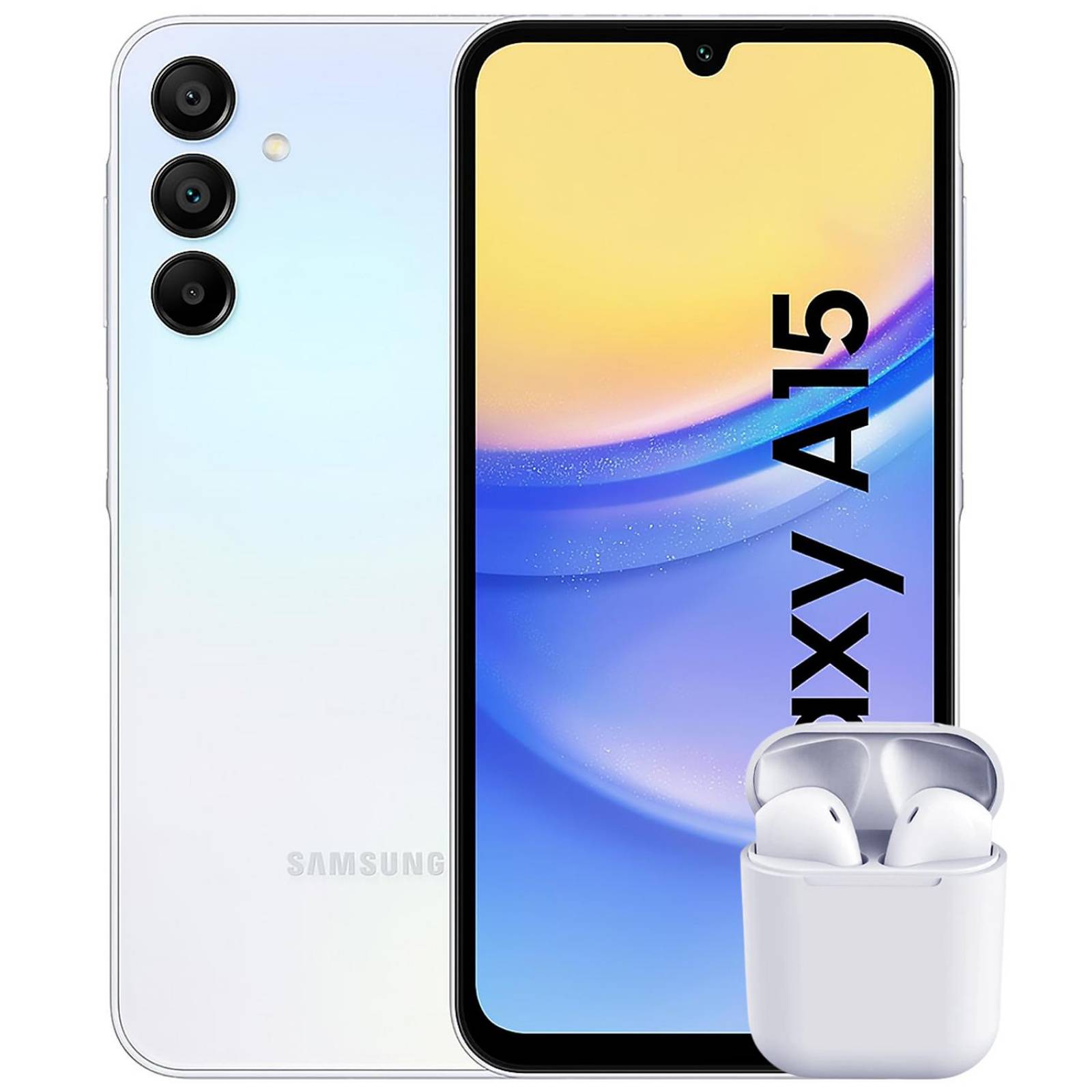 Celular SAMSUNG Galaxy A15 4G 6GB 128GB 6.5" 50MP Ligth Blue + Audifonos 