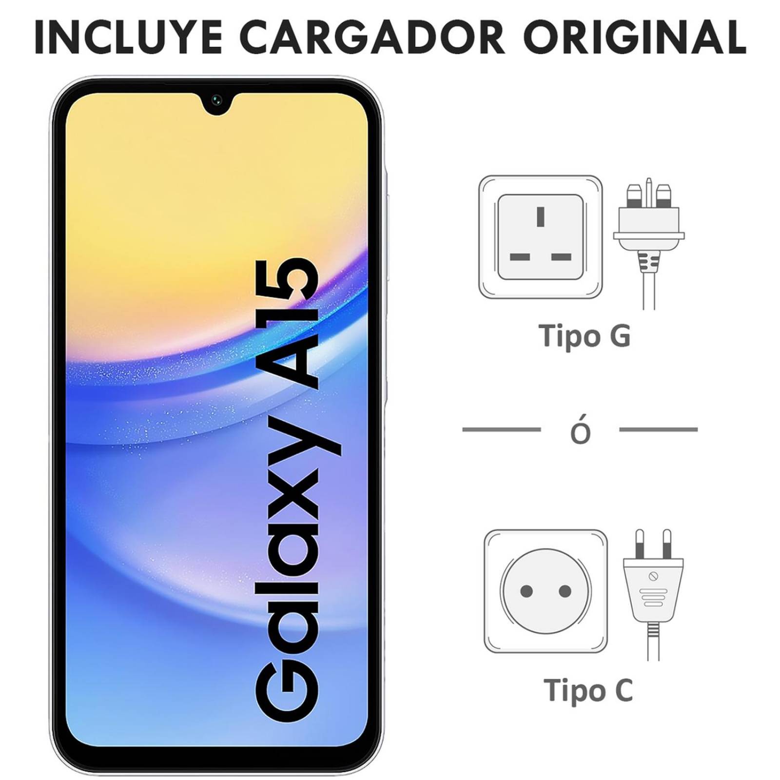 Celular SAMSUNG Galaxy A15 4G 6GB 128GB 6.5" 50MP Ligth Blue + Audifonos 