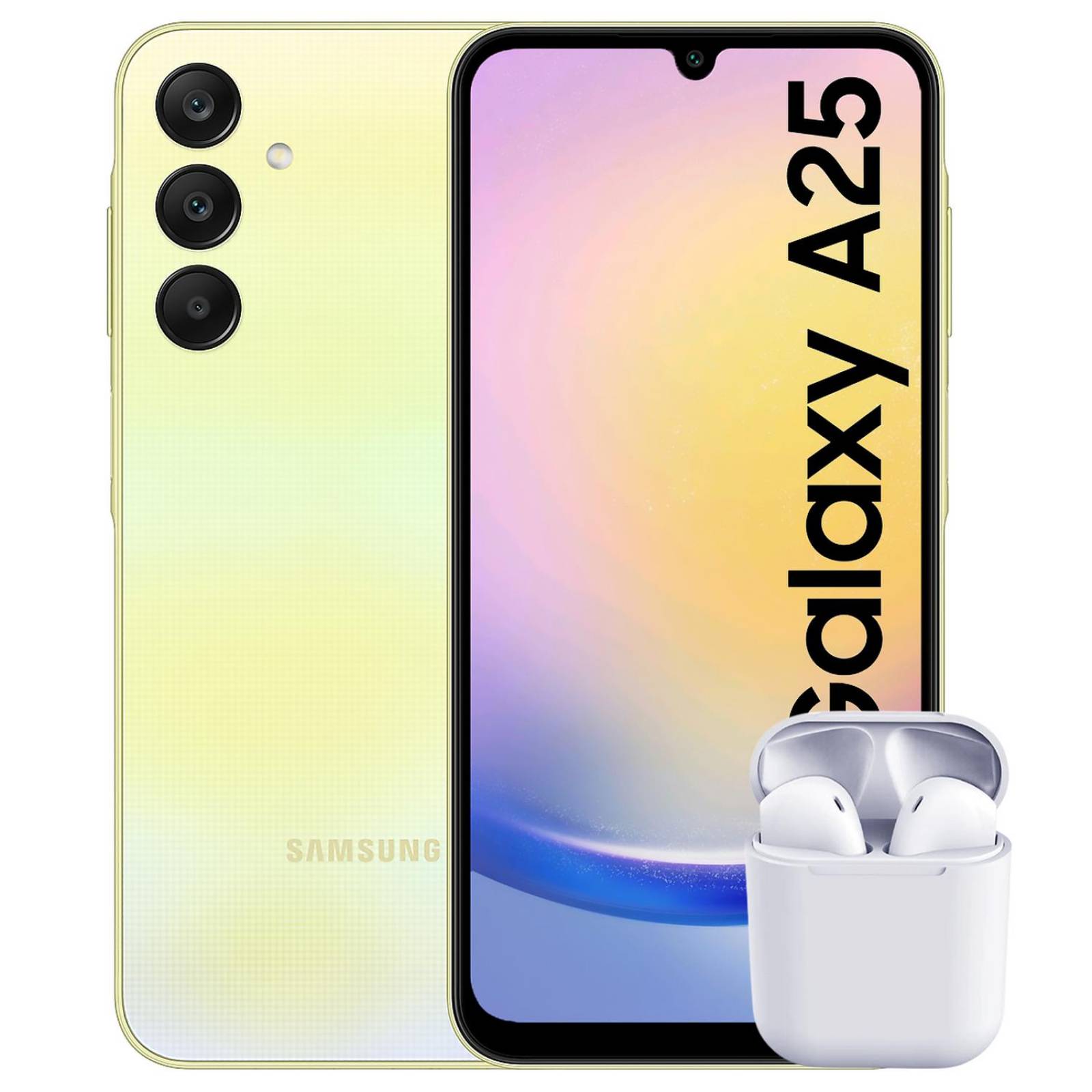 Celular SAMSUNG Galaxy A25 5G 8GB 256GB 6.5" 50MP Amarillo + Audifonos 