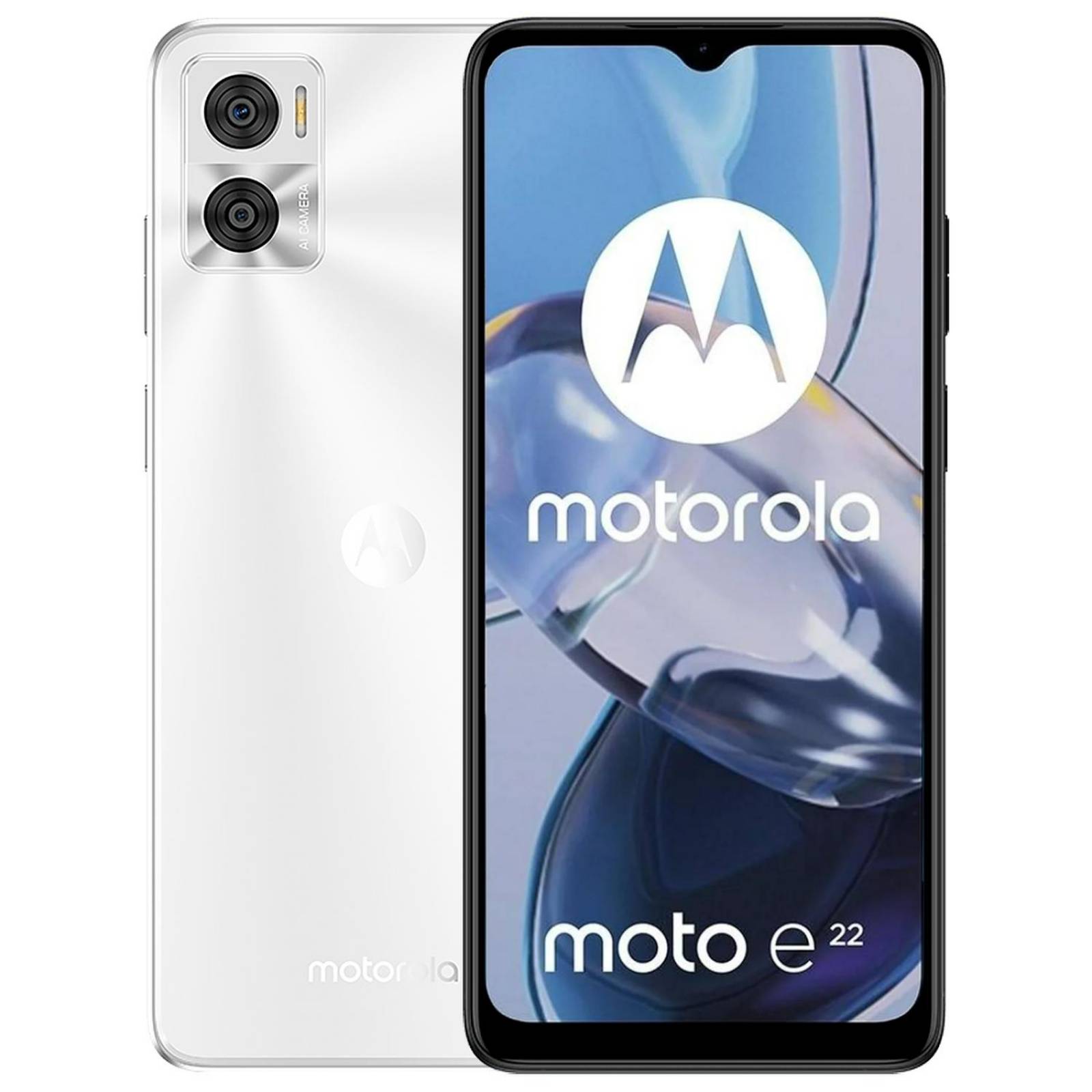 Celular MOTOROLA Moto E22 4GB 128GB 6.5 HD+ LCD 90Hz Doble Camara 16MP Blanco Internacional 
