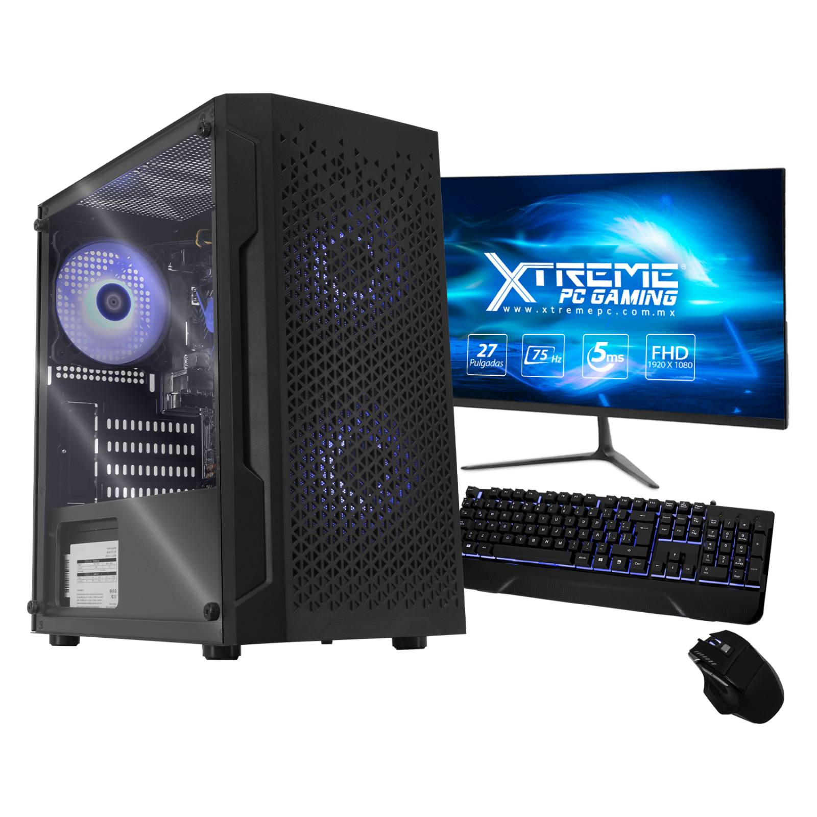 Xtreme PC Gaming Intel Core I7 10700 16GB SSD 480GB Monitor 27 WIFI Black 