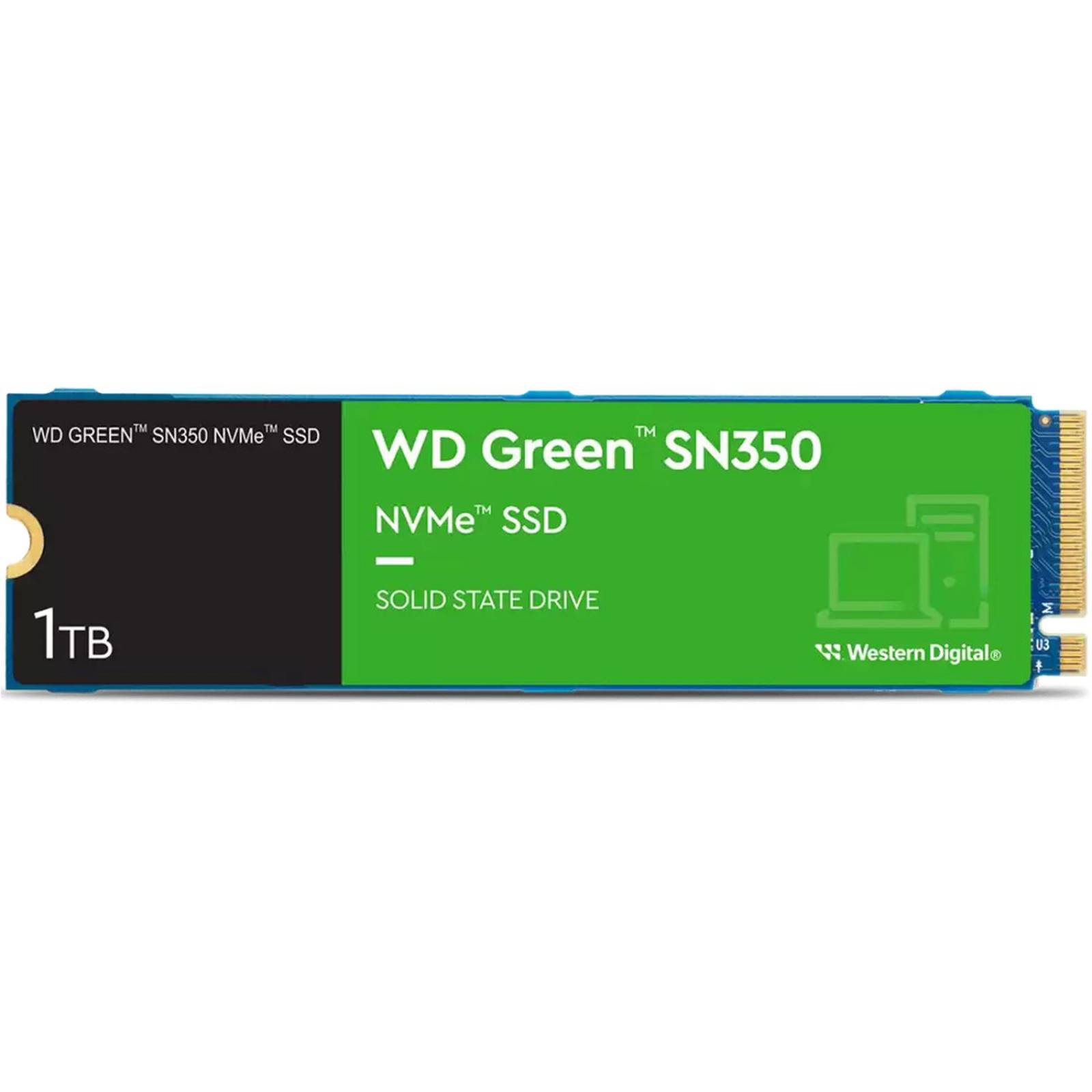 Unidad de Estado Solido SSD M.2 1TB WESTERN DIGITAL Green SN350 NVMe PCIe 3.0 2400/1850 MB/s 